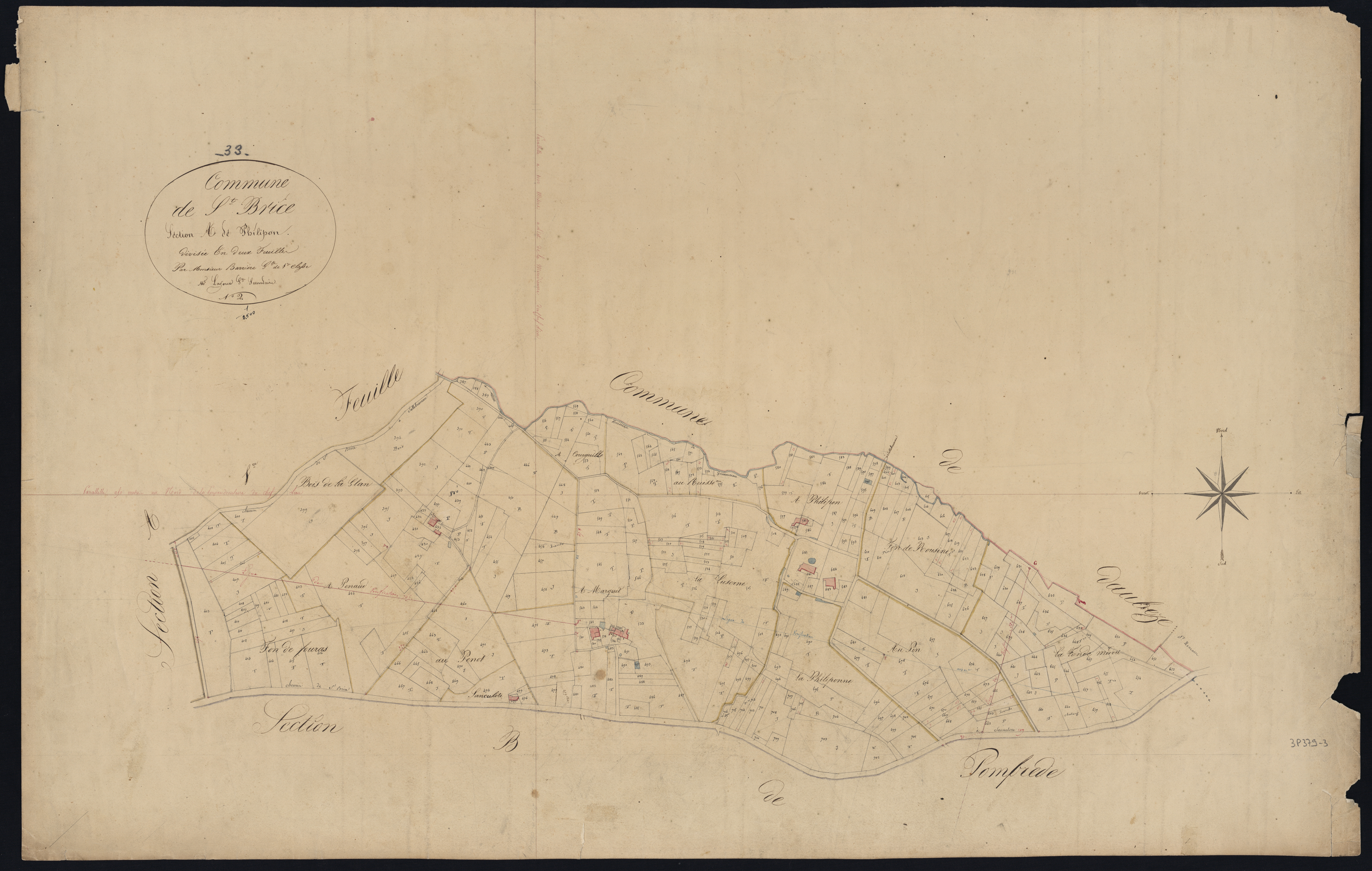 Saint-Brice - -Section A feuille 2 : Philipon
