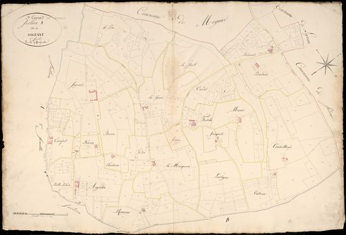 Saint-Caprais-de-Bordeaux - -Section A feuille 1 : Sogeant