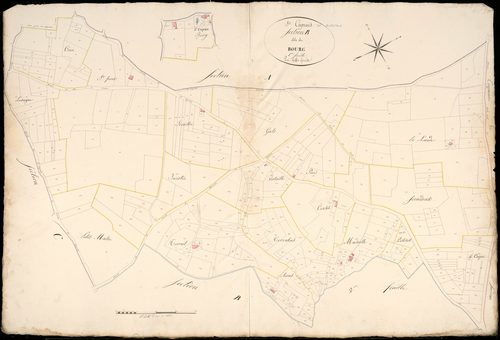 Saint-Caprais-de-Bordeaux - -Section B feuille 1 : Le Bourg