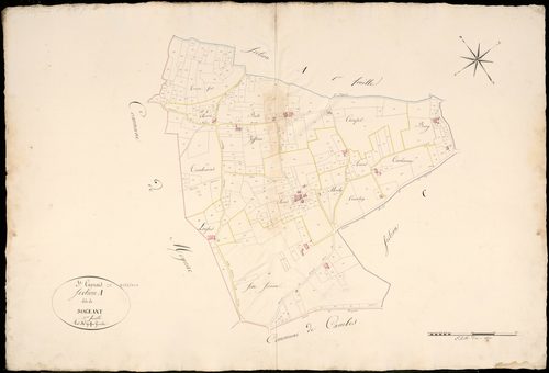 Saint-Caprais-de-Bordeaux - -Section A feuille 2 : Sogeant