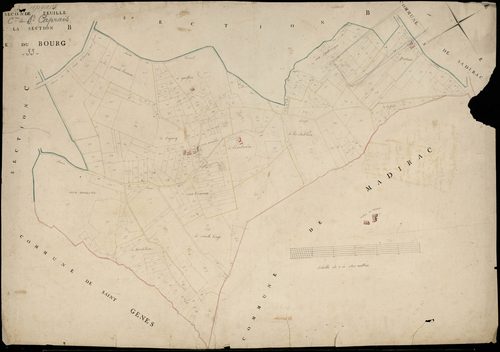Saint-Caprais-de-Bordeaux - -Section B feuille 2 : Le Bourg