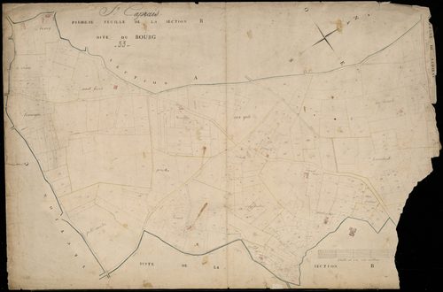 Saint-Caprais-de-Bordeaux - -Section B feuille 1 : Le Bourg