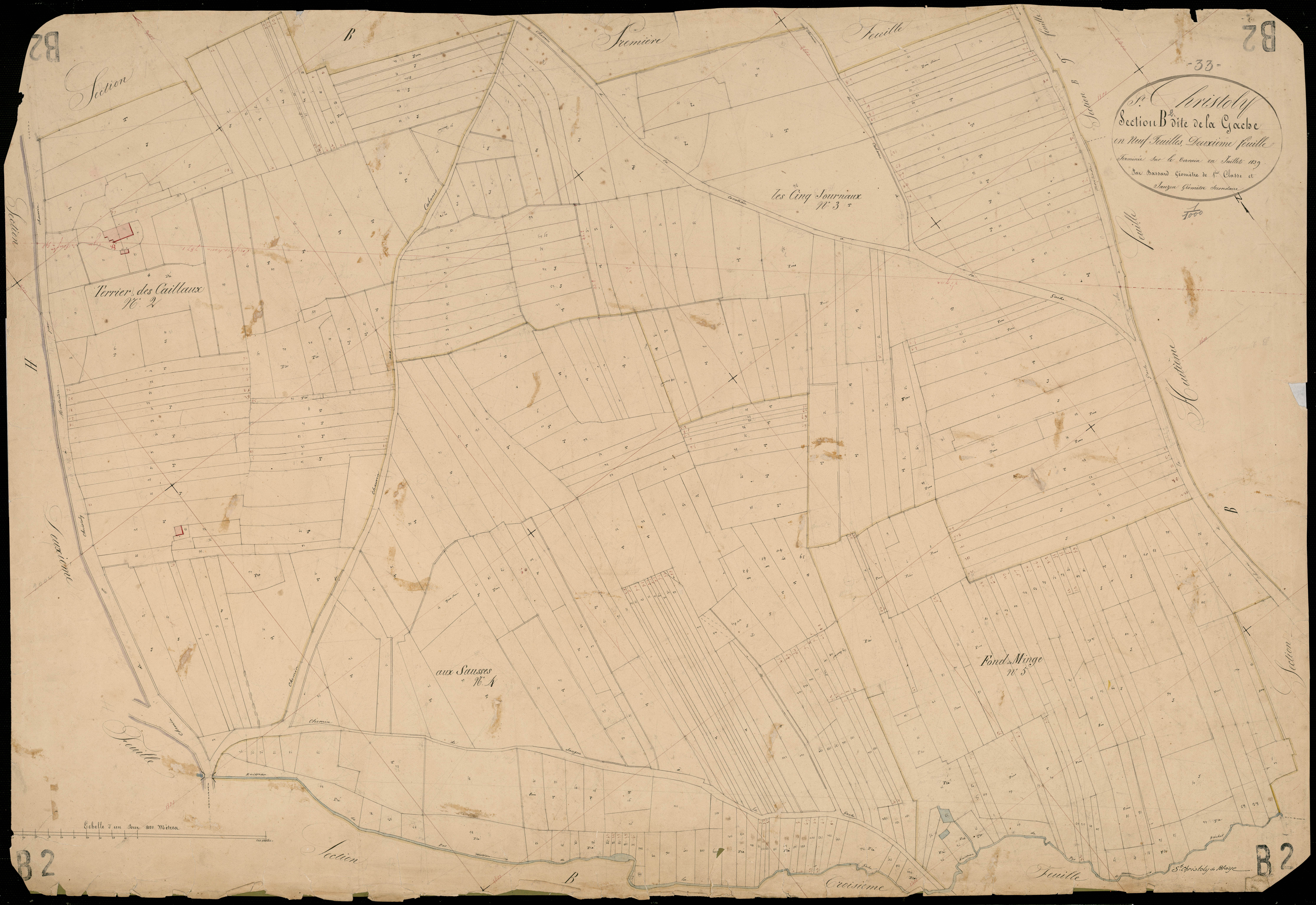 Saint-Christoly-de-Blaye - -Section B feuille 2 : La Gache
