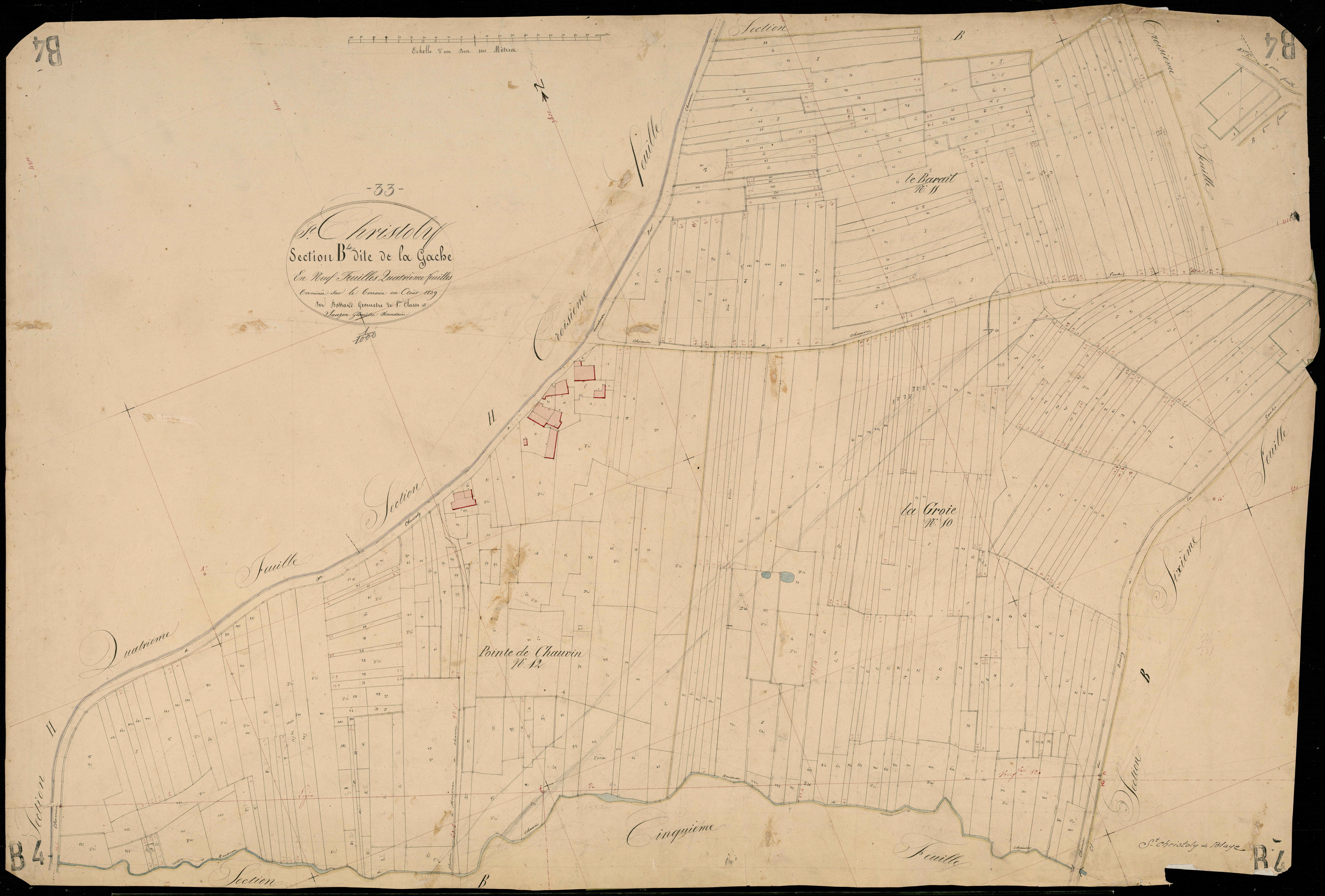 Saint-Christoly-de-Blaye - -Section B feuille 4 : La Gache