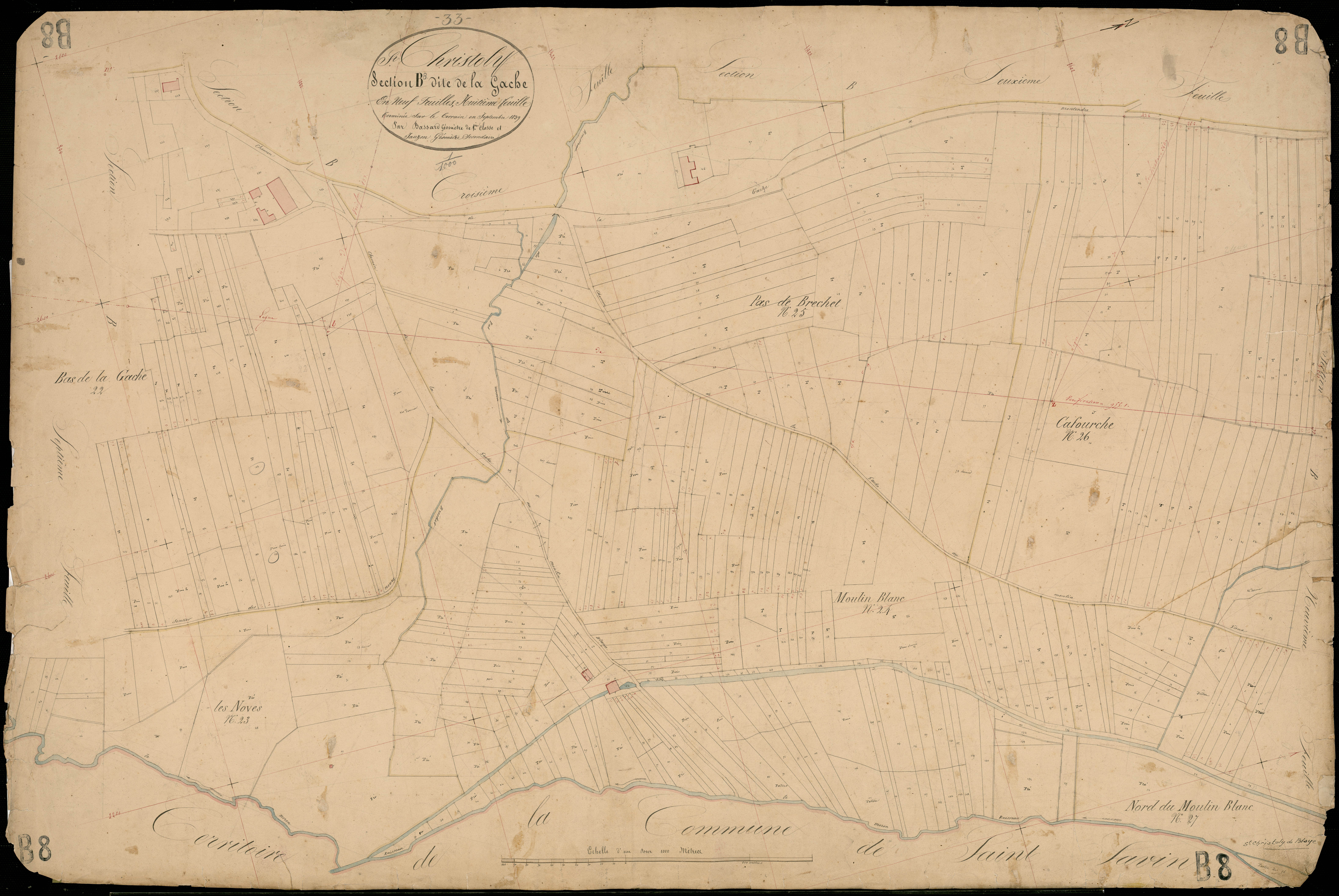 Saint-Christoly-de-Blaye - -Section B feuille 9 : La Gache