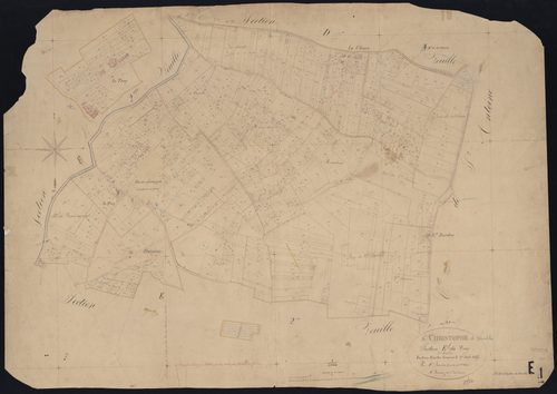 Saint-Christophe-de-Double - -Section E feuille 1 : Le Trey