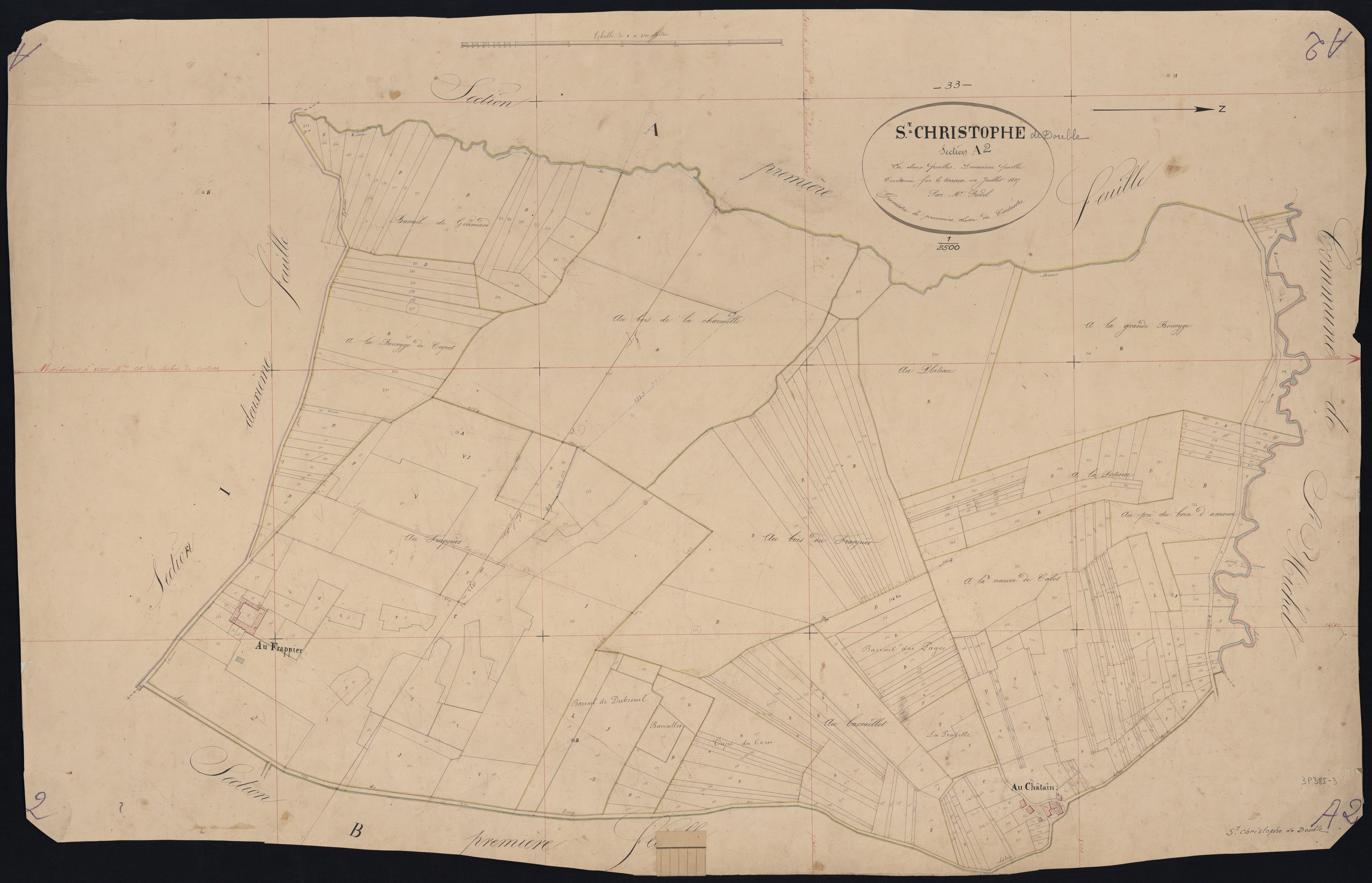 Saint-Christophe-de-Double - -Section A feuille 2 : non indiqué