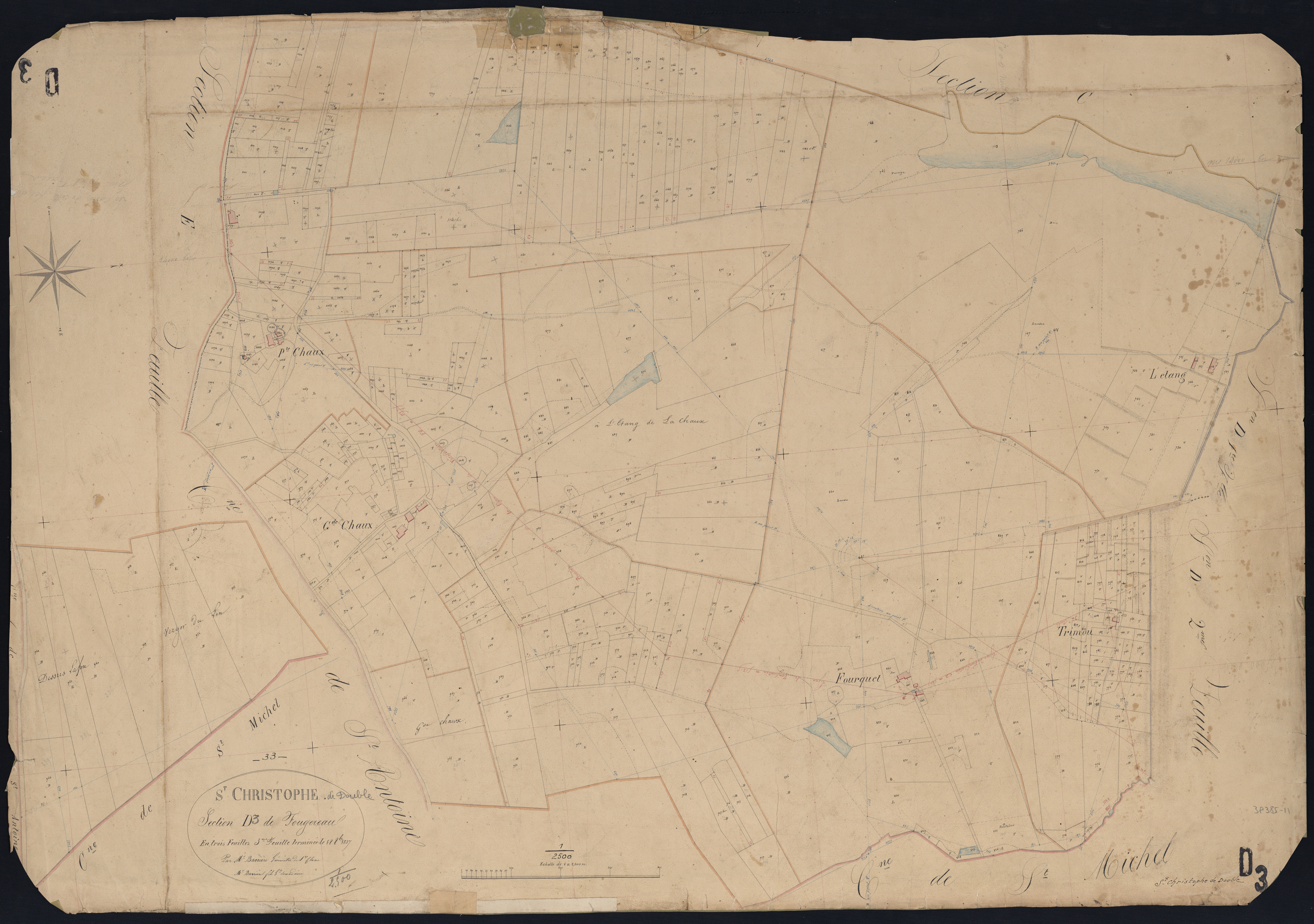 Saint-Christophe-de-Double - -Section D feuille 3 :