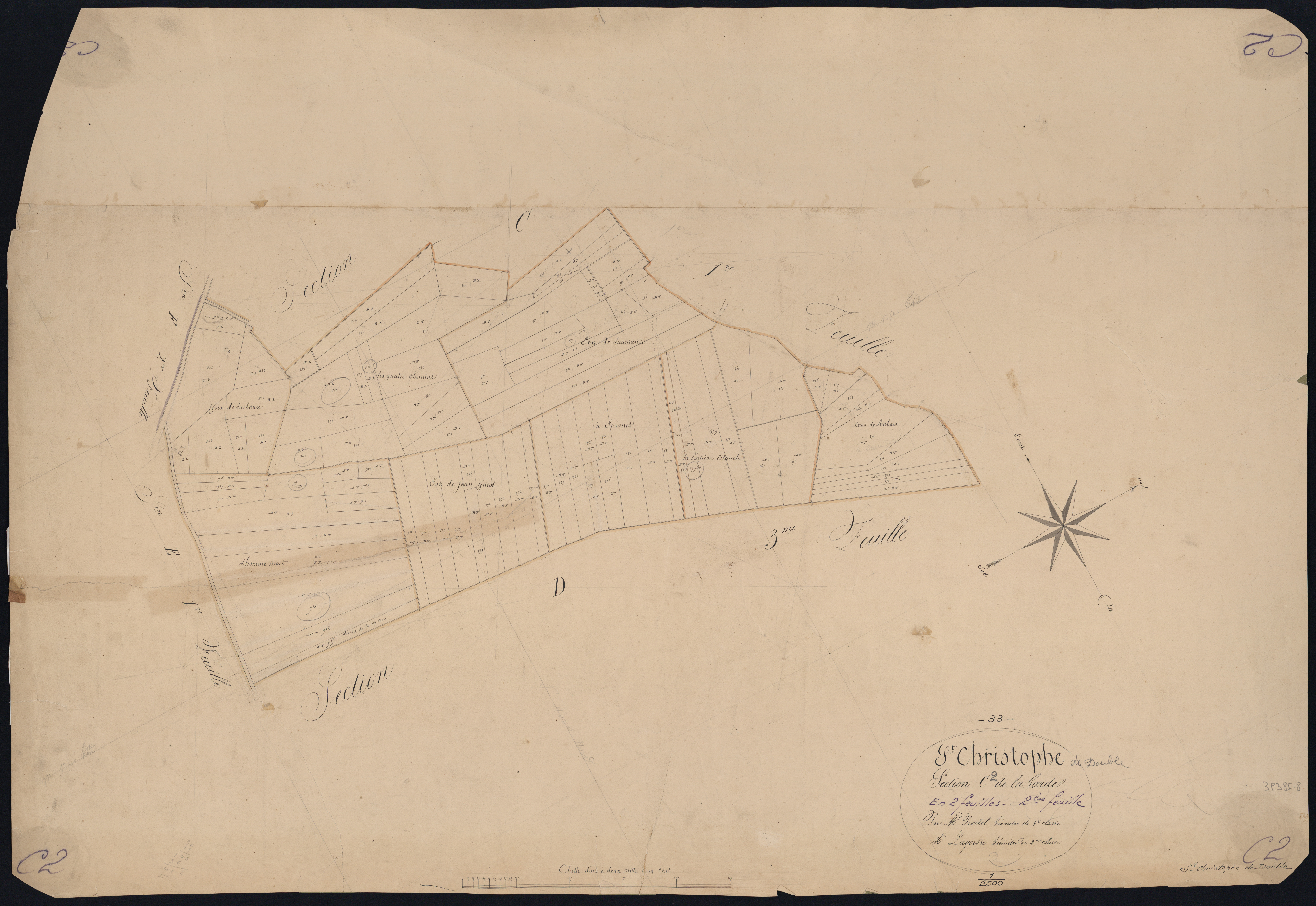 Saint-Christophe-de-Double - -Section C feuille 2 : La Garde