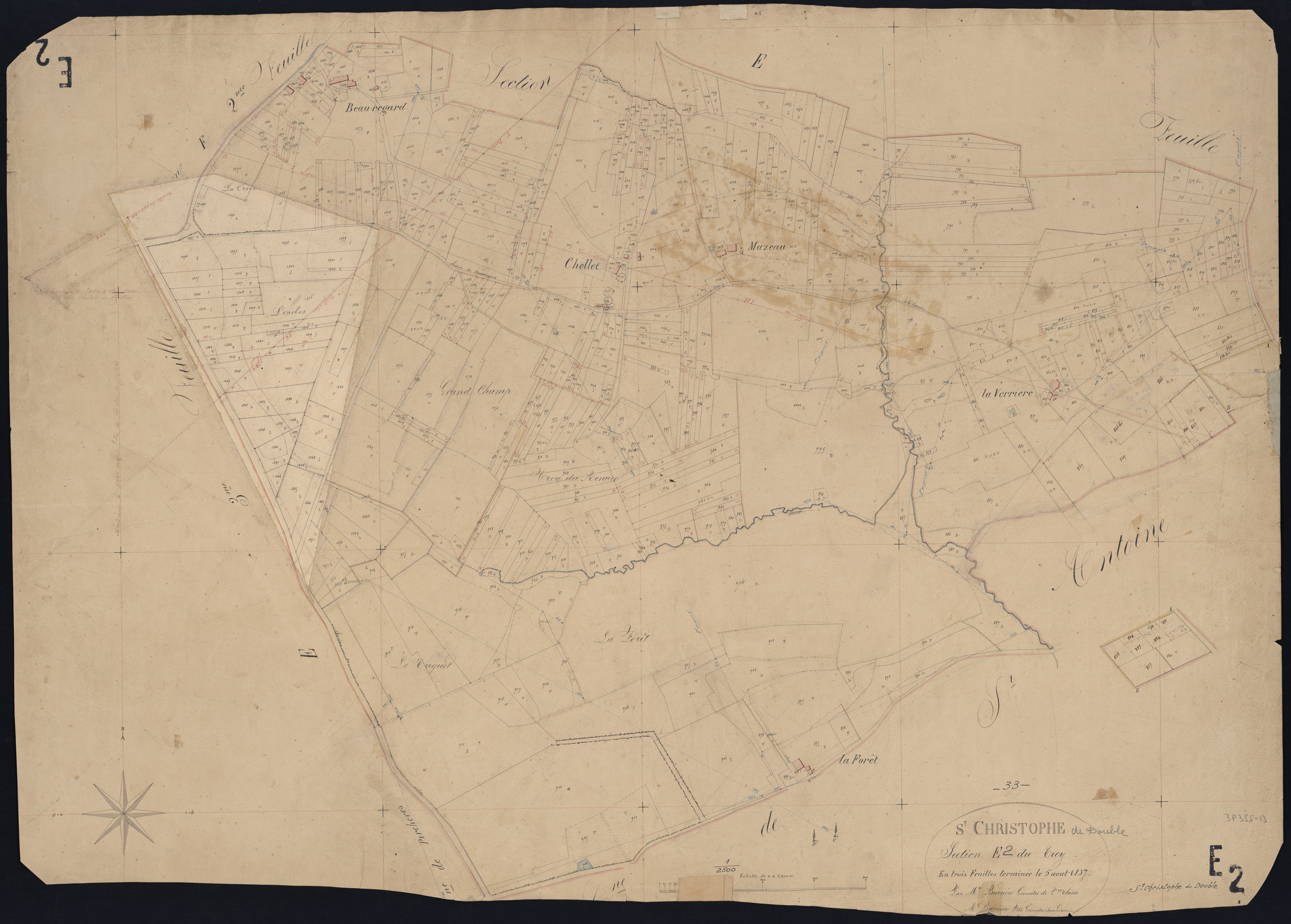 Saint-Christophe-de-Double - -Section E feuille 2 : Le Trey