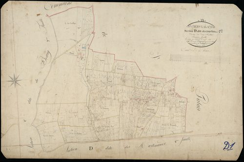 Saint-Ciers-sur-Gironde - -Section D feuille 1 : Les Martinauds