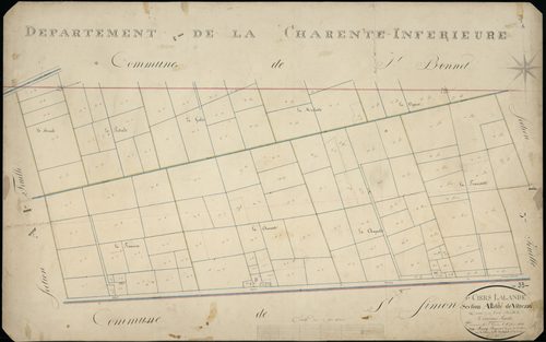 Saint-Ciers-sur-Gironde - -Section A feuille 2 : Vitrezay