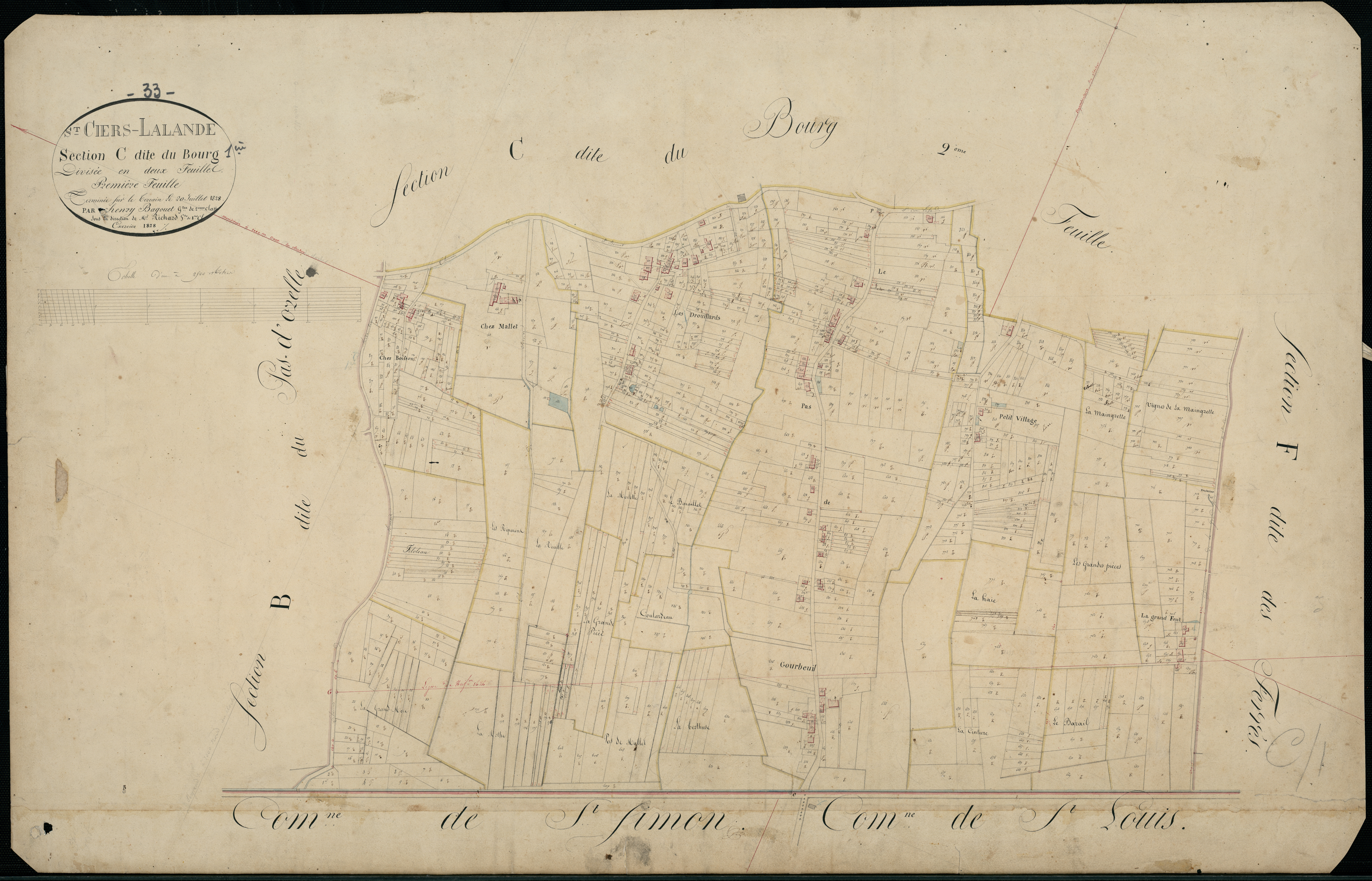 Saint-Ciers-sur-Gironde - -Section C feuille 1 : Le Bourg