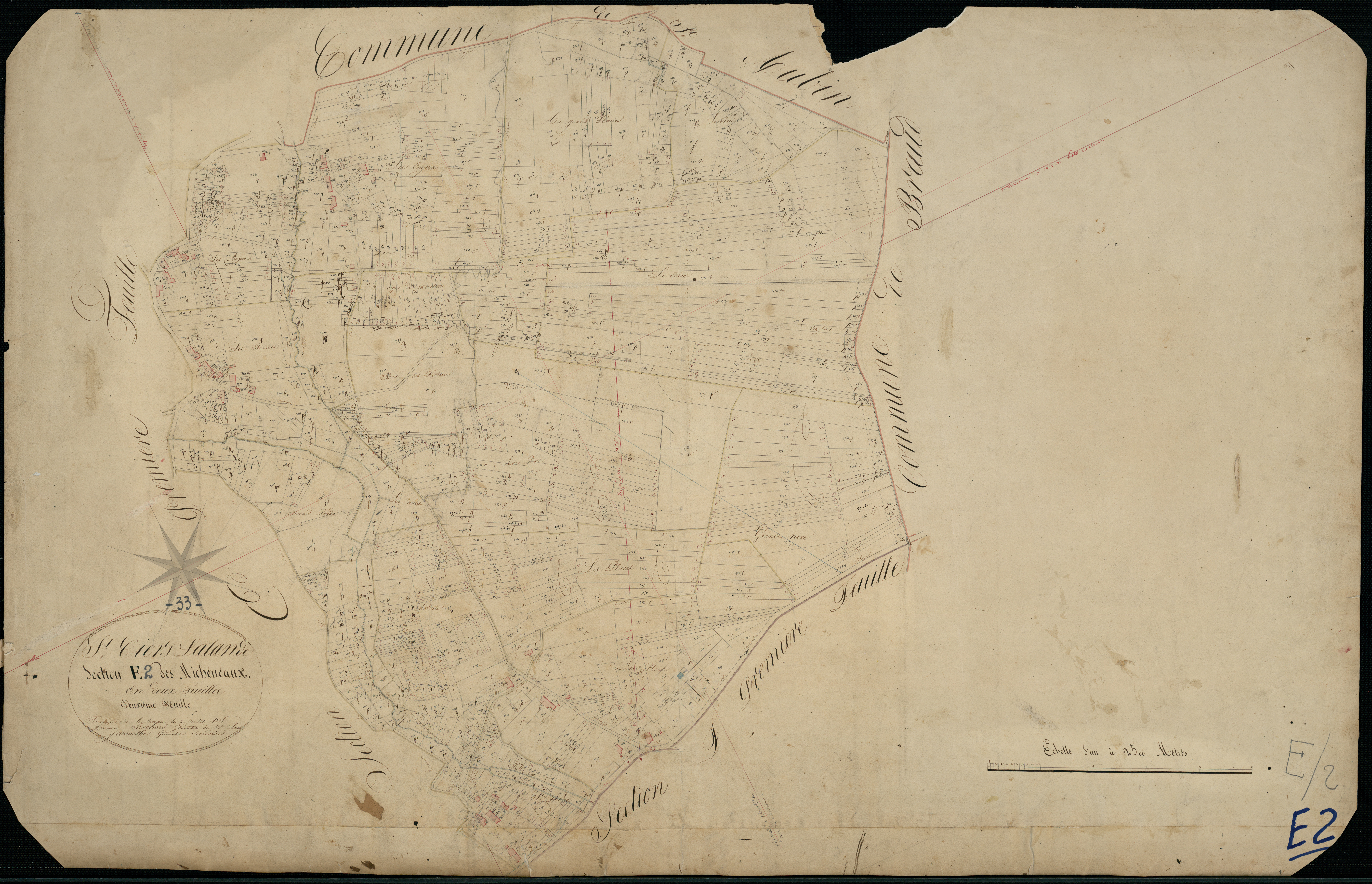 Saint-Ciers-sur-Gironde - -Section E feuille 2 : Les Micheneaux