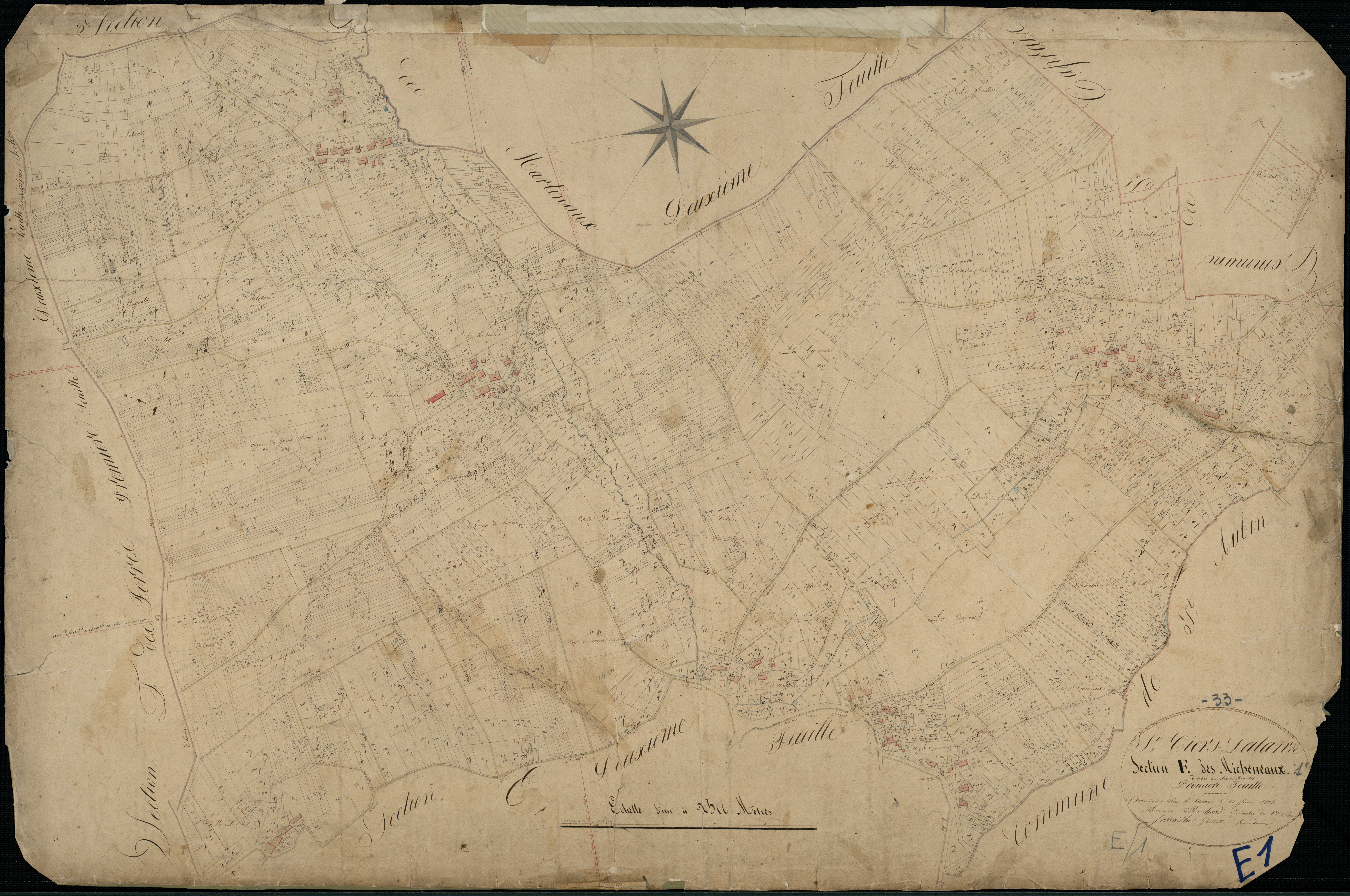 Saint-Ciers-sur-Gironde - -Section E feuille 1 : Les Micheneaux