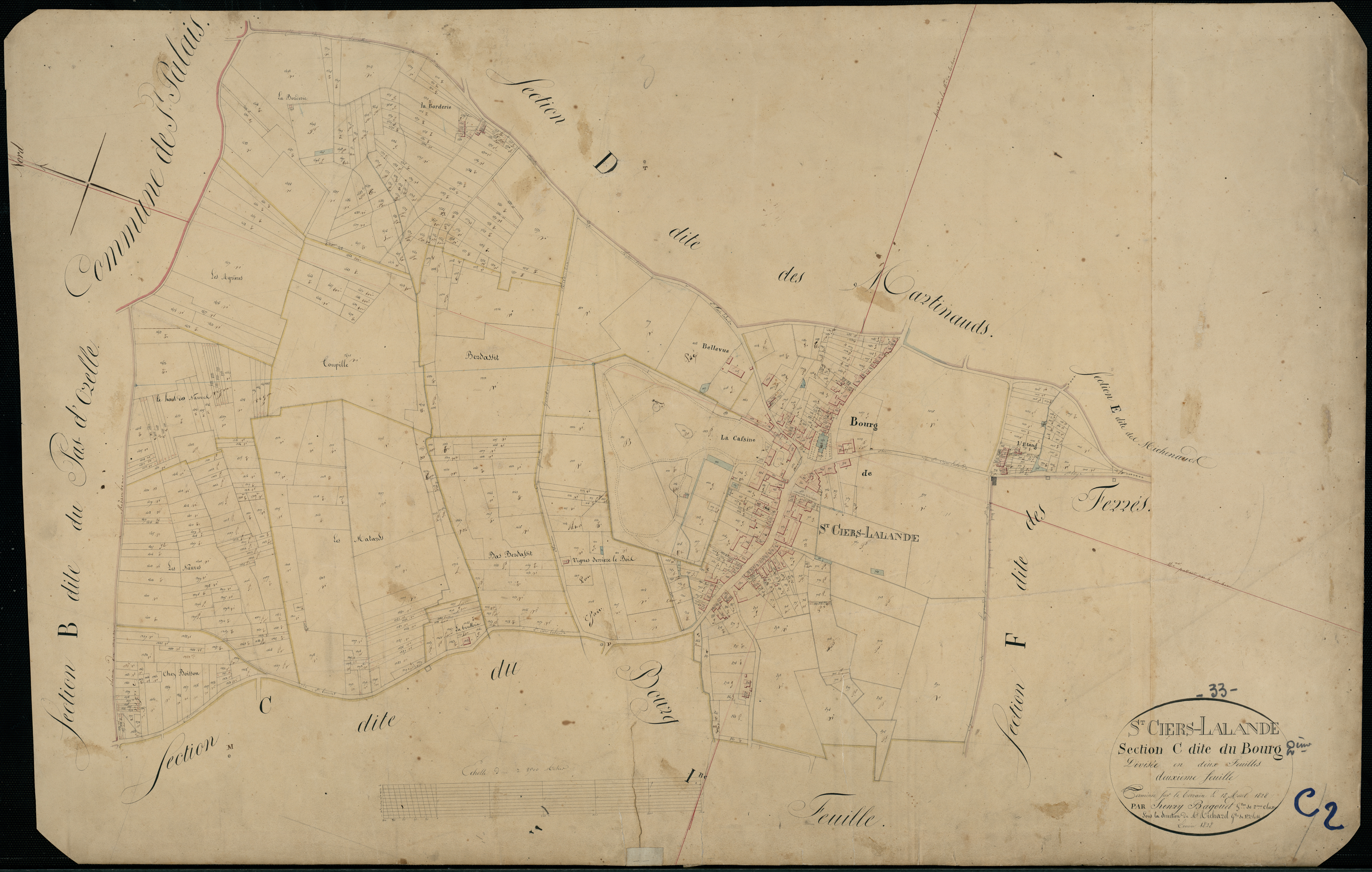 Saint-Ciers-sur-Gironde - -Section C feuille 2 : Le Bourg