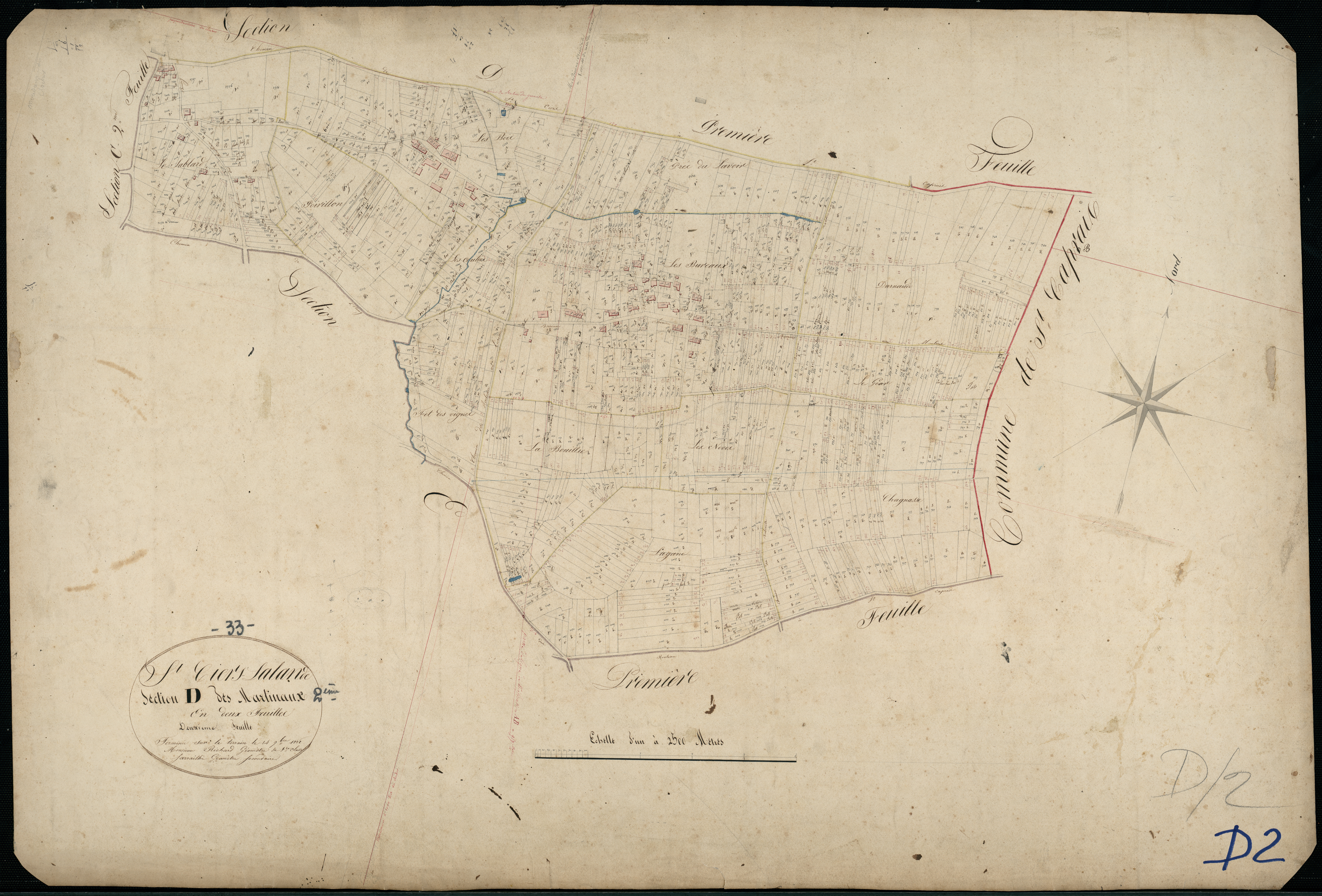 Saint-Ciers-sur-Gironde - -Section D feuille 2 : Les Martinauds
