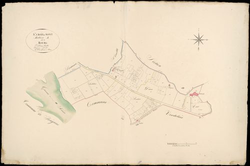 Sainte-Croix-du-Mont - -Section A feuille 2 : Le Bourg