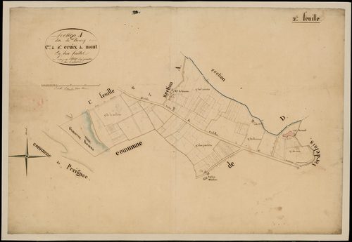 Sainte-Croix-du-Mont - -Section A feuille 2 : Le Bourg