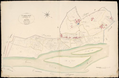 Sainte-Croix-du-Mont - -Section A feuille 1 : Le Bourg