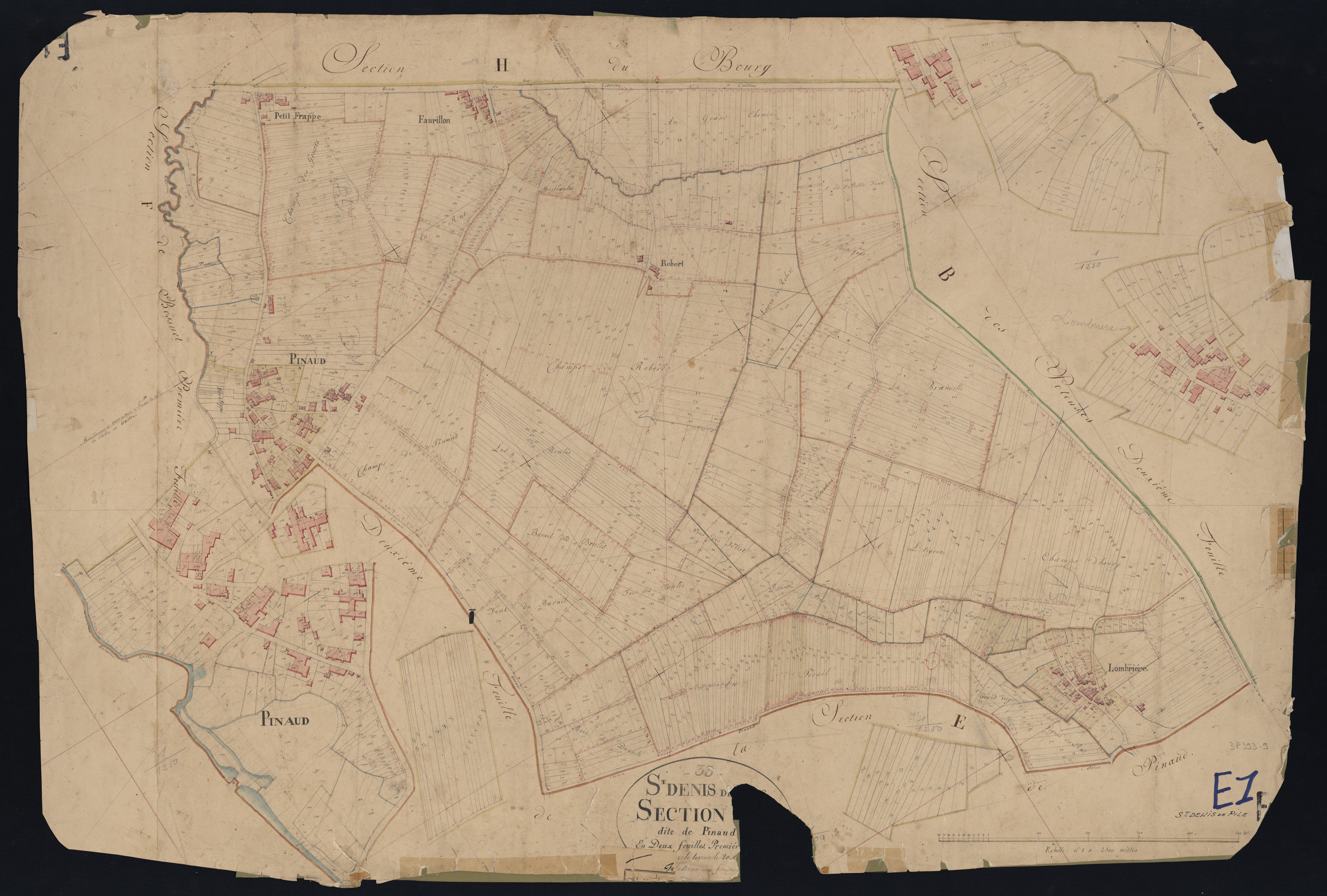 Saint-Denis-de-Pile - -Section E feuille 1 : Pinaud