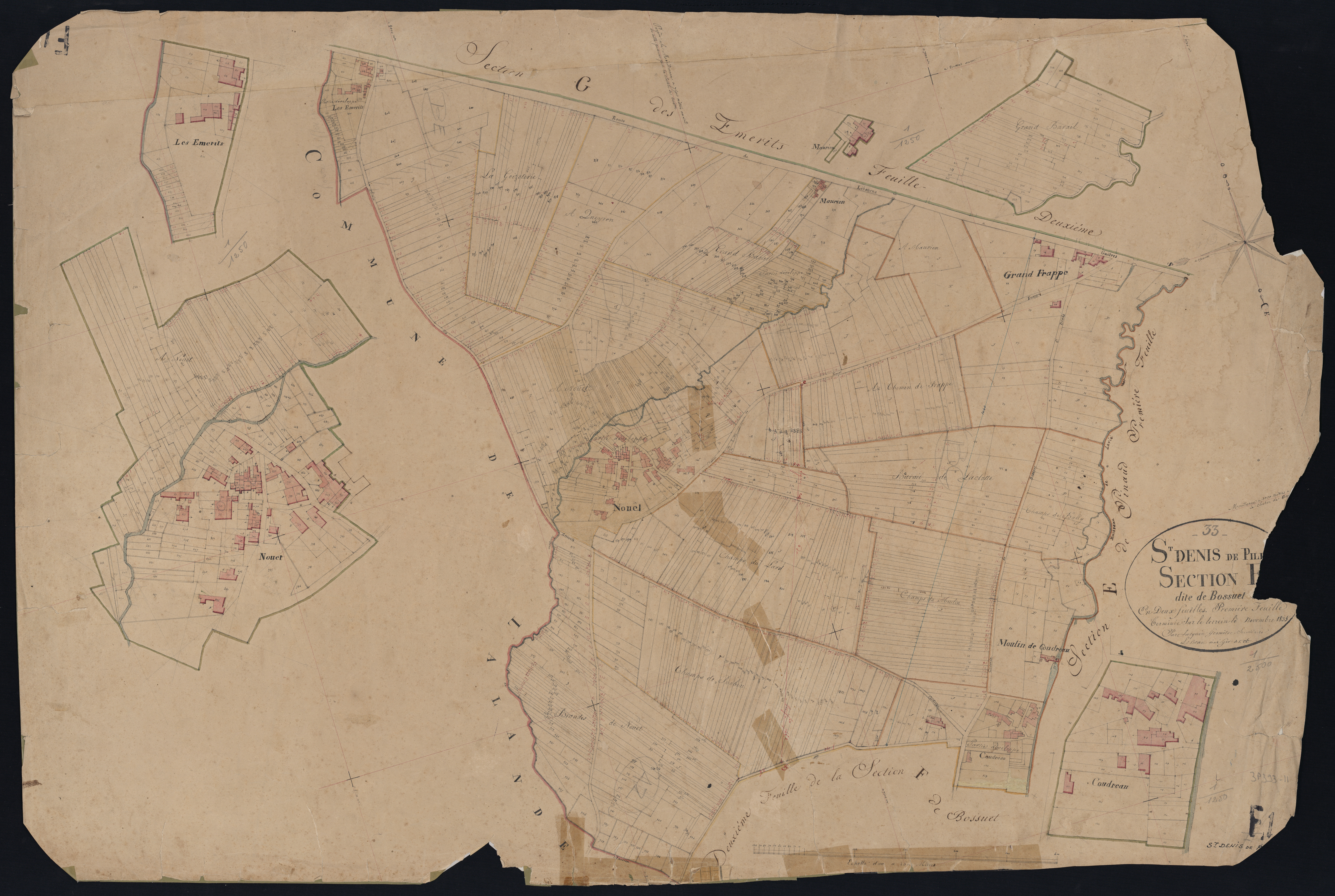 Saint-Denis-de-Pile - -Section F feuille 1 : Bossuet