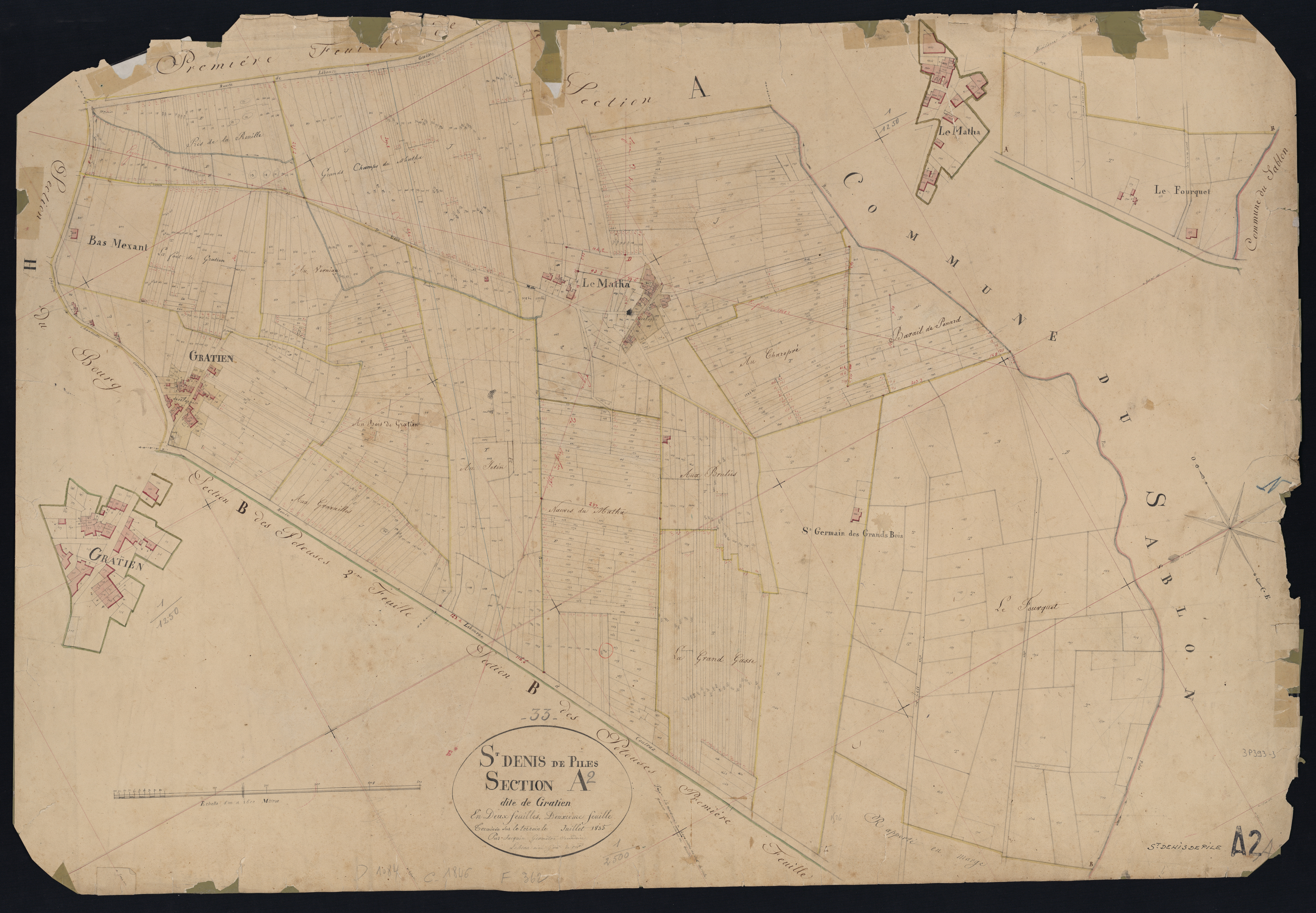 Saint-Denis-de-Pile - -Section A feuille 2 : Gratien