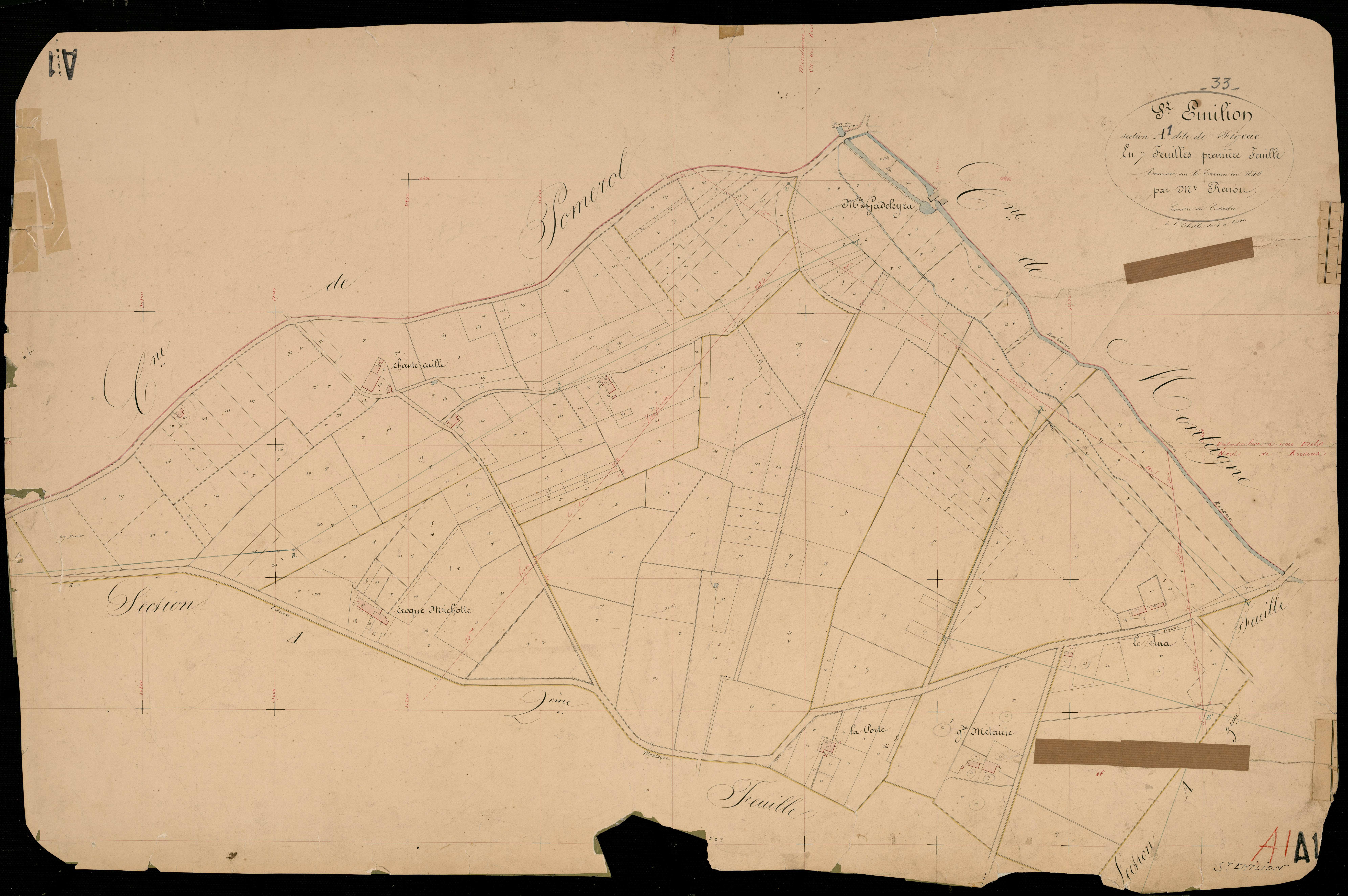 Saint-Émilion - -Section A feuille 1 : Figeac