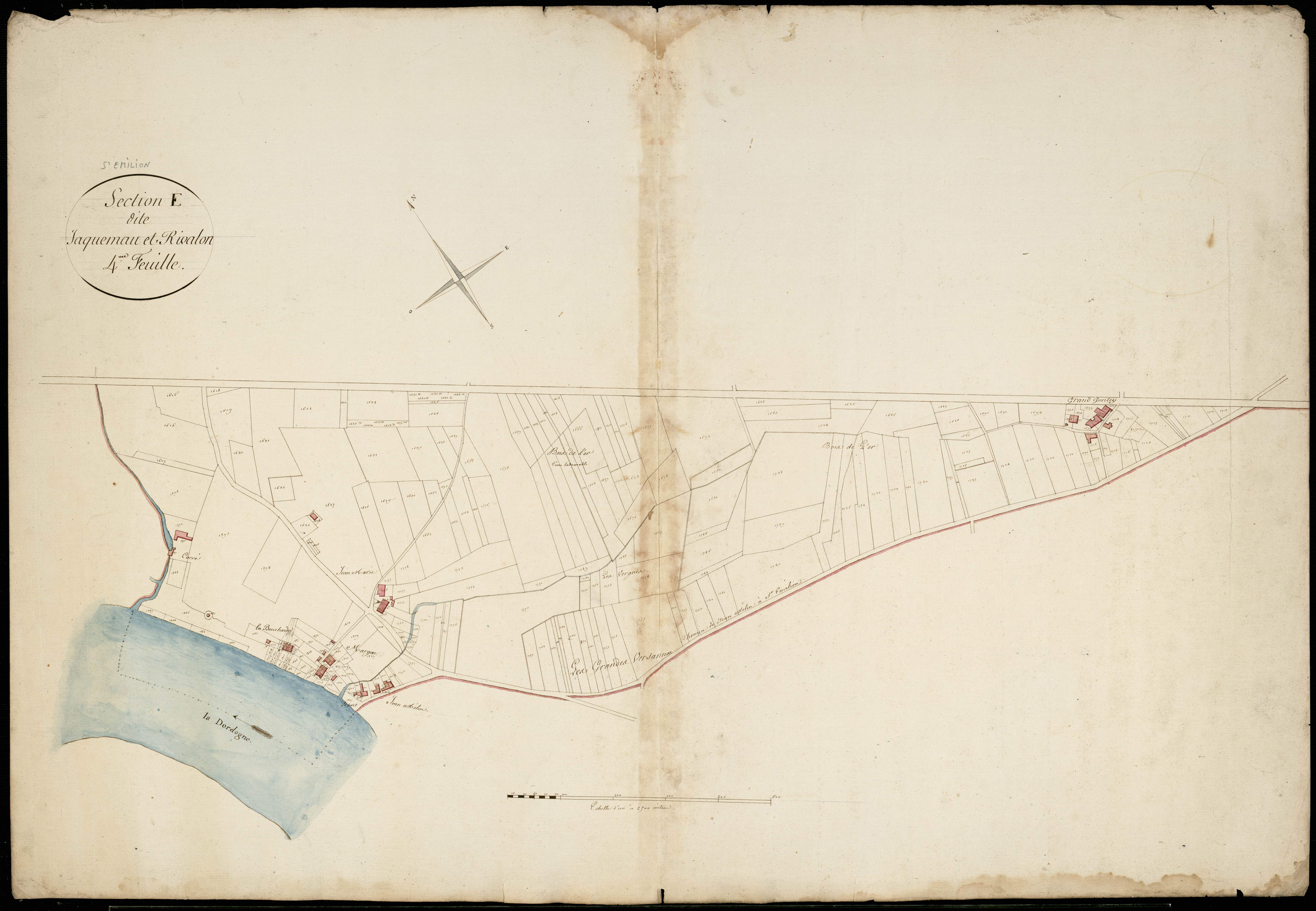 Saint-Émilion - -Section E feuille 4 : Jacquemau et Rivalon