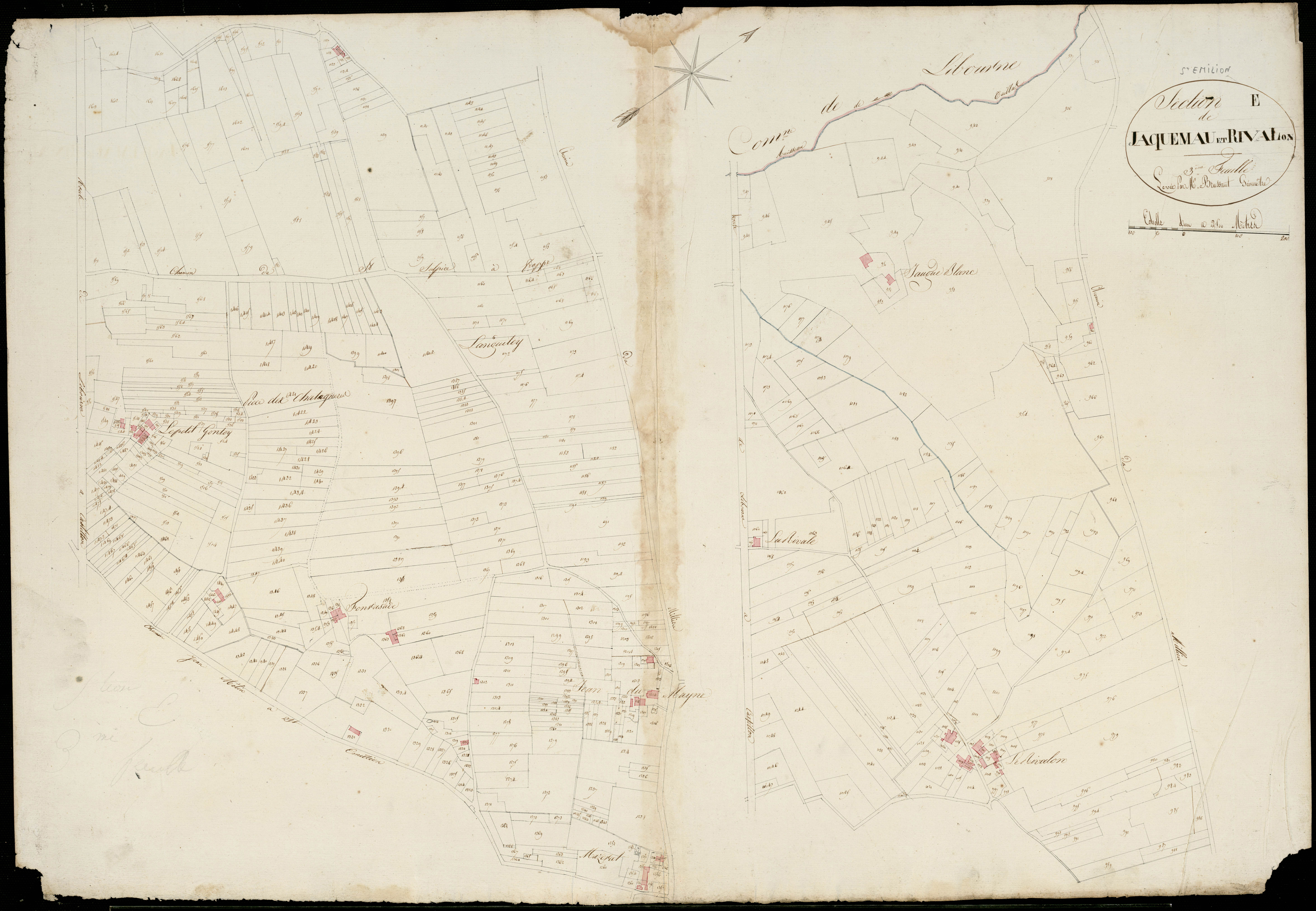 Saint-Émilion - -Section E feuille 3 : Jacquemau et Rivalon