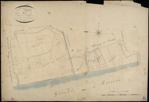 Saint-Estèphe - -Section A feuille 3 : Le Bourg