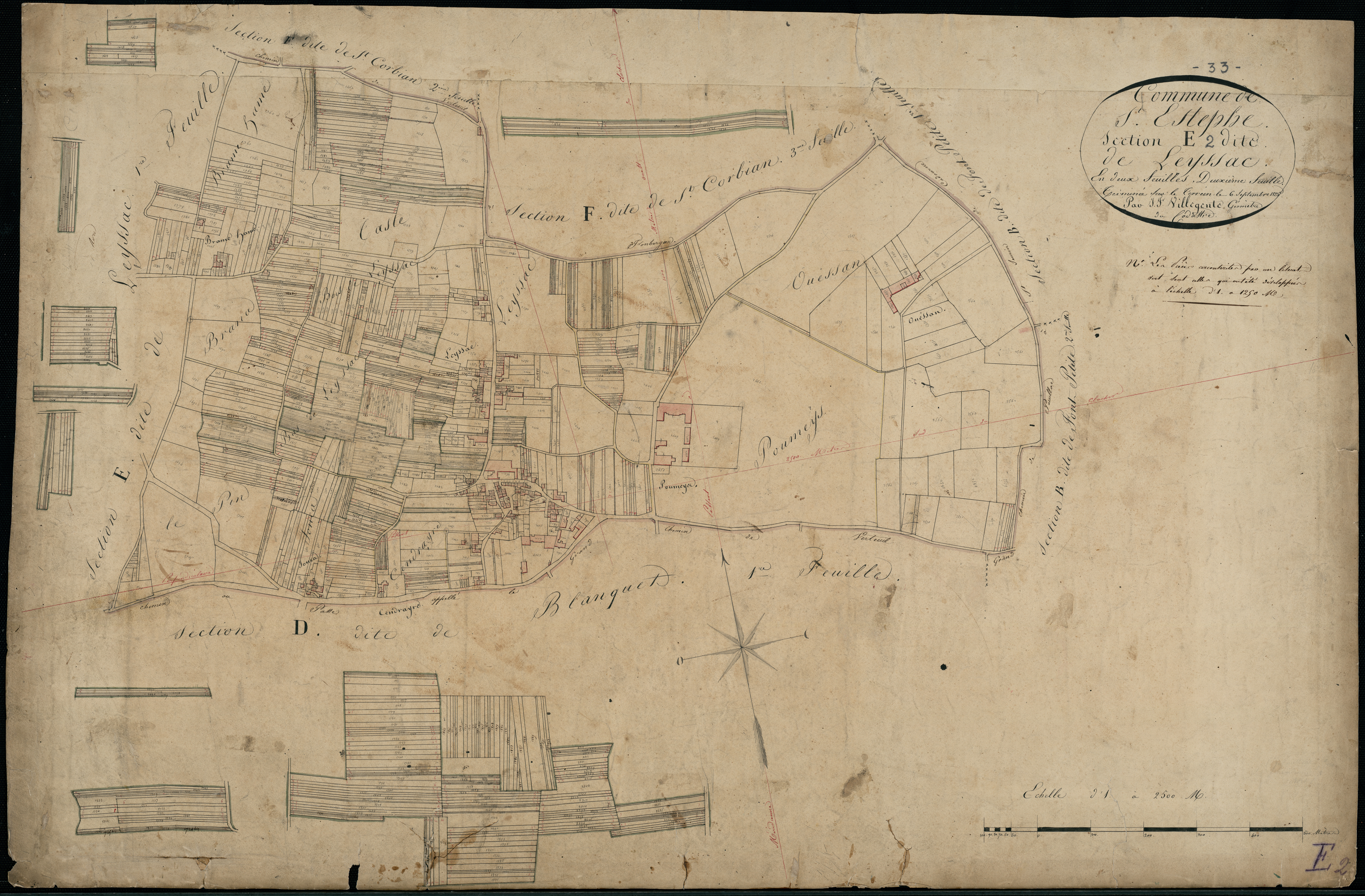 Saint-Estèphe - -Section E feuille 2 : Leyssac
