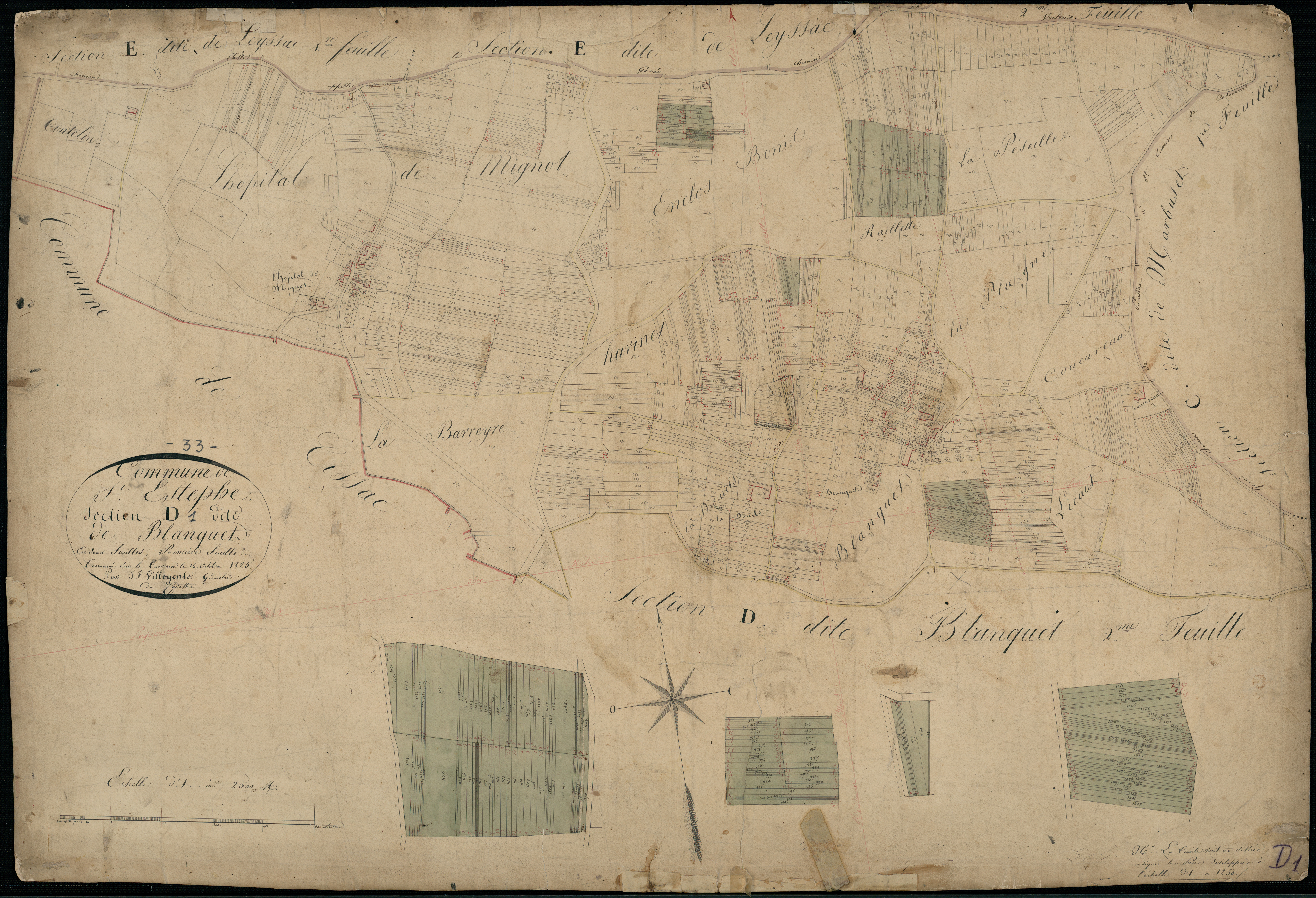 Saint-Estèphe - -Section D feuille 1 : Blanquet