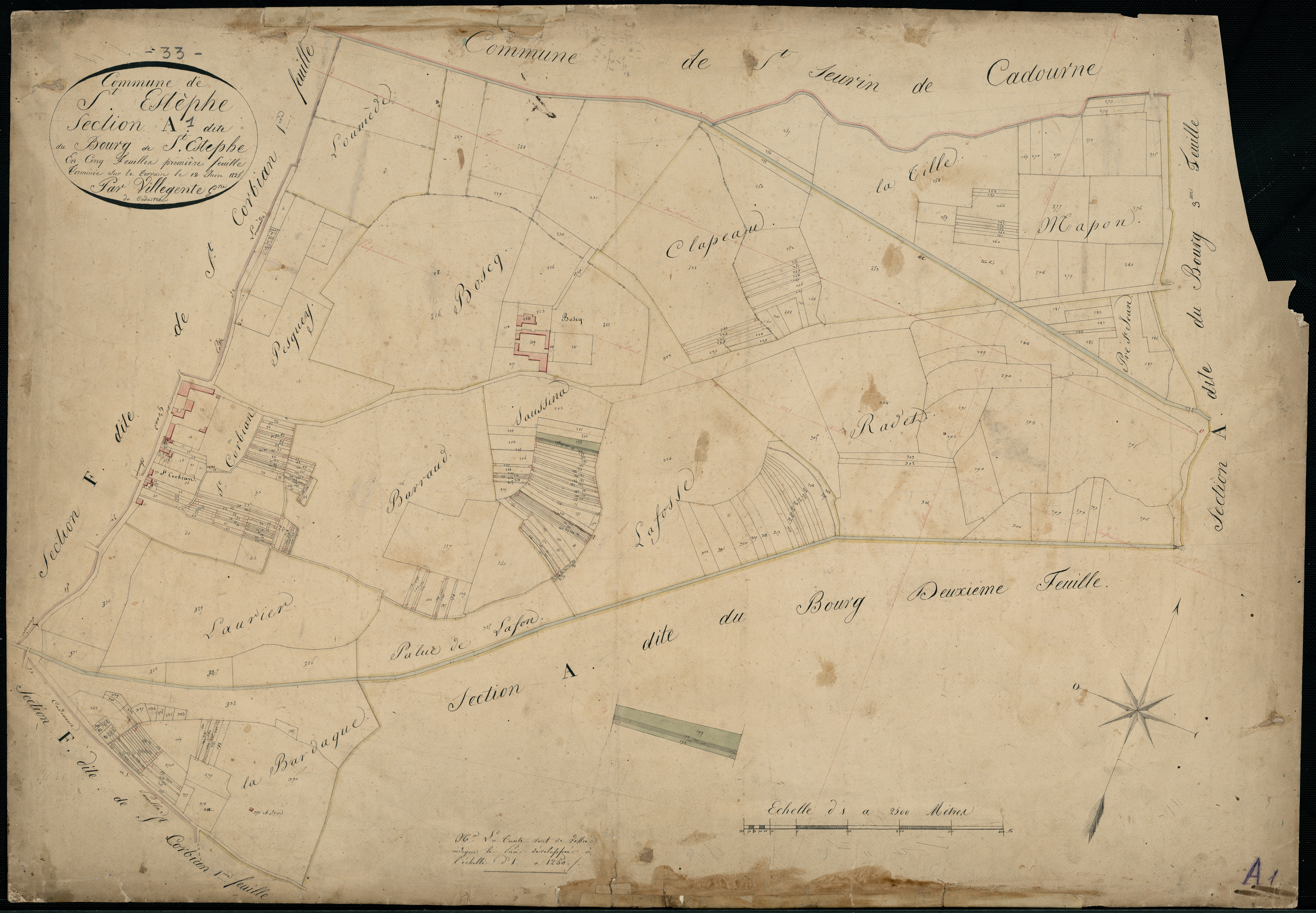Saint-Estèphe - -Section A feuille 1 : Le Bourg