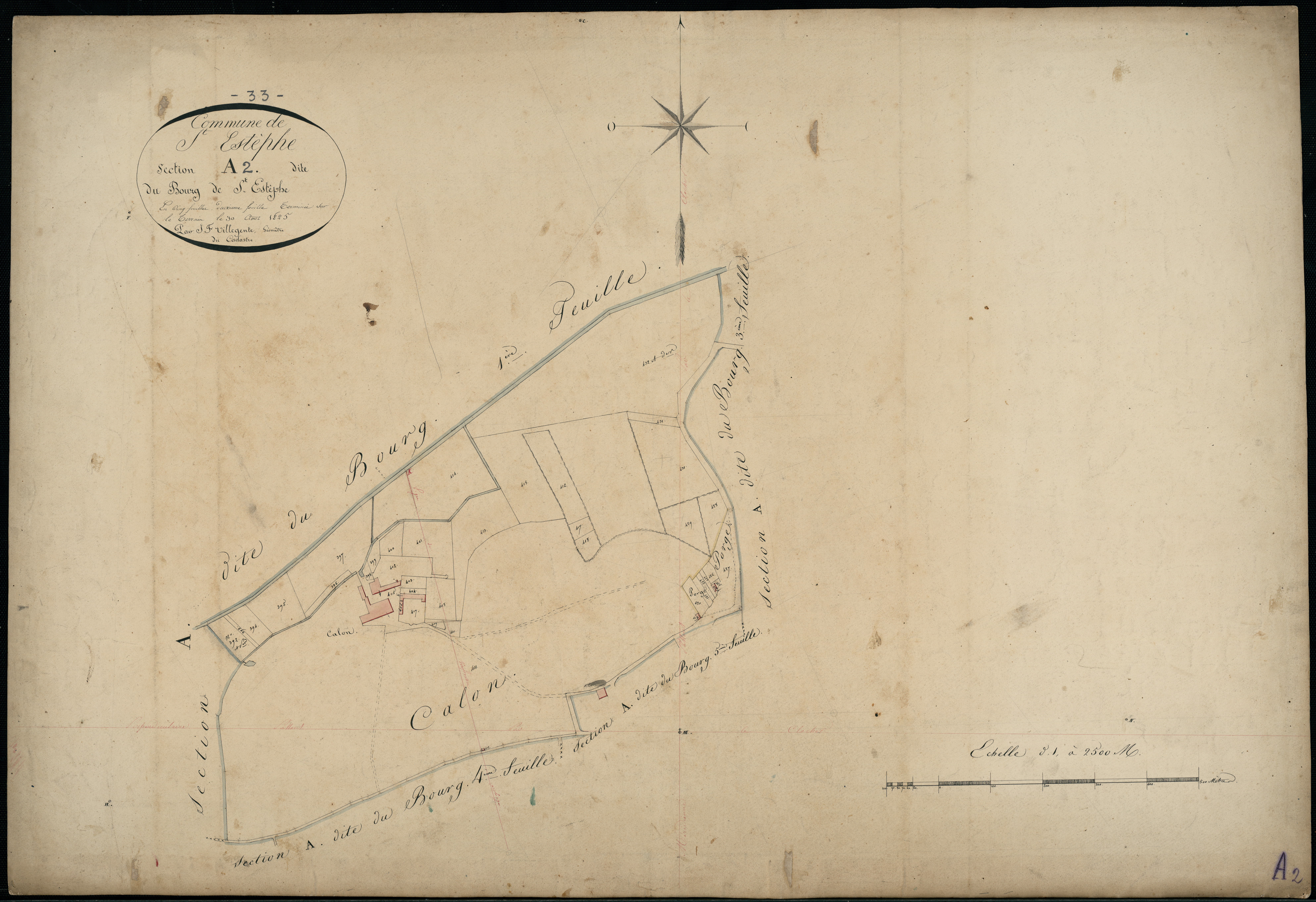 Saint-Estèphe - -Section A feuille 2 : Le Bourg