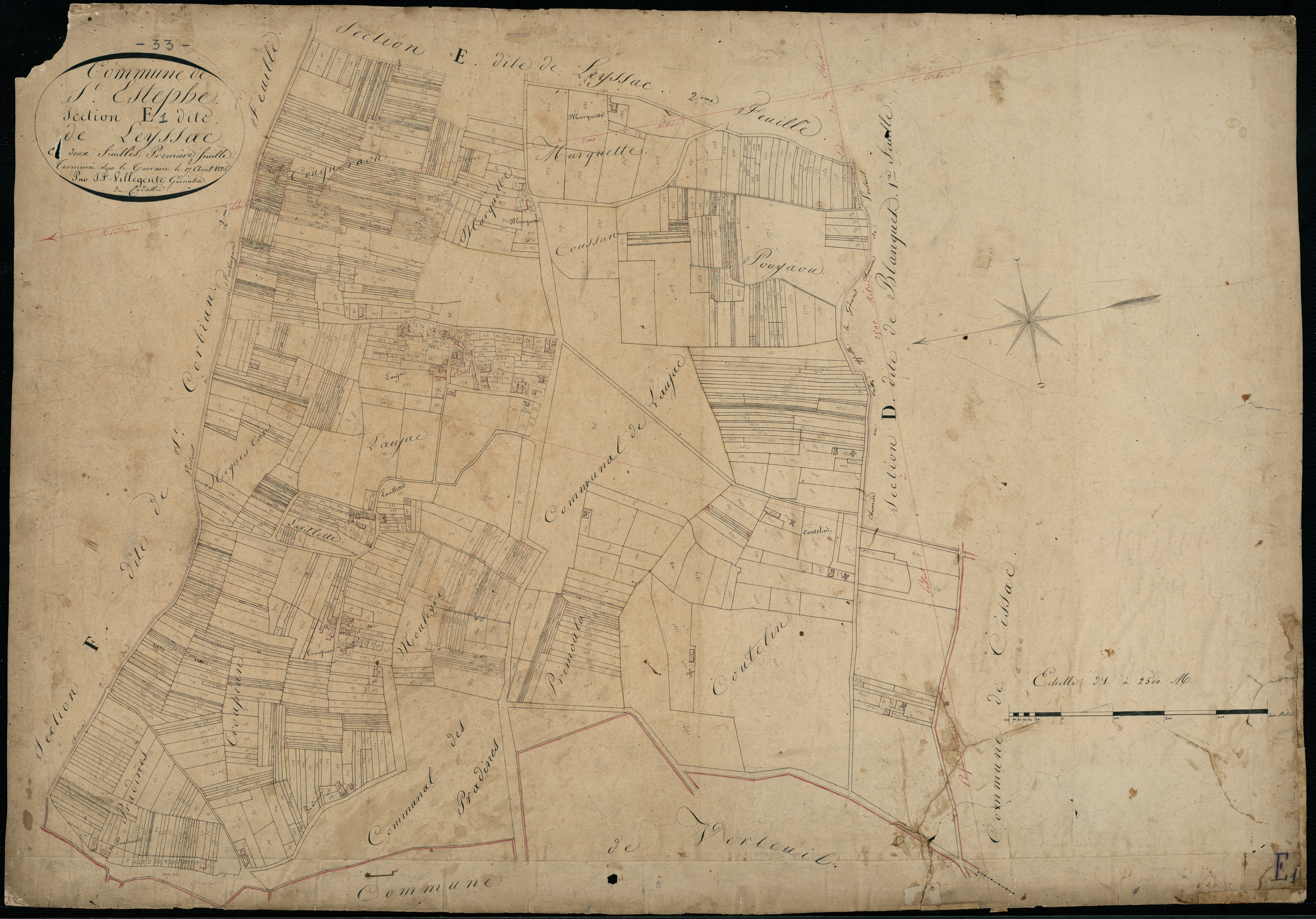 Saint-Estèphe - -Section E feuille 1 : Leyssac