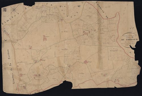 Saint-Étienne-de-Lisse - -Section B feuille unique : Le Thibeaud