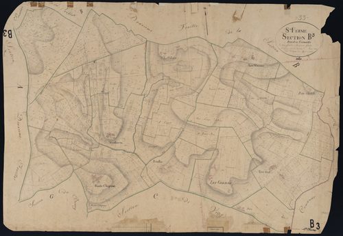Saint-Ferme - -Section B feuille 3 : Les Gérauds