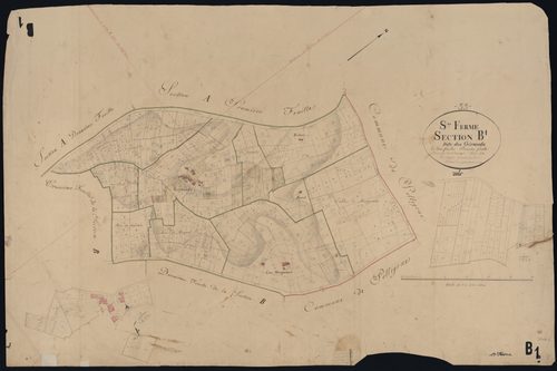 Saint-Ferme - -Section B feuille 1 : Les Gérauds