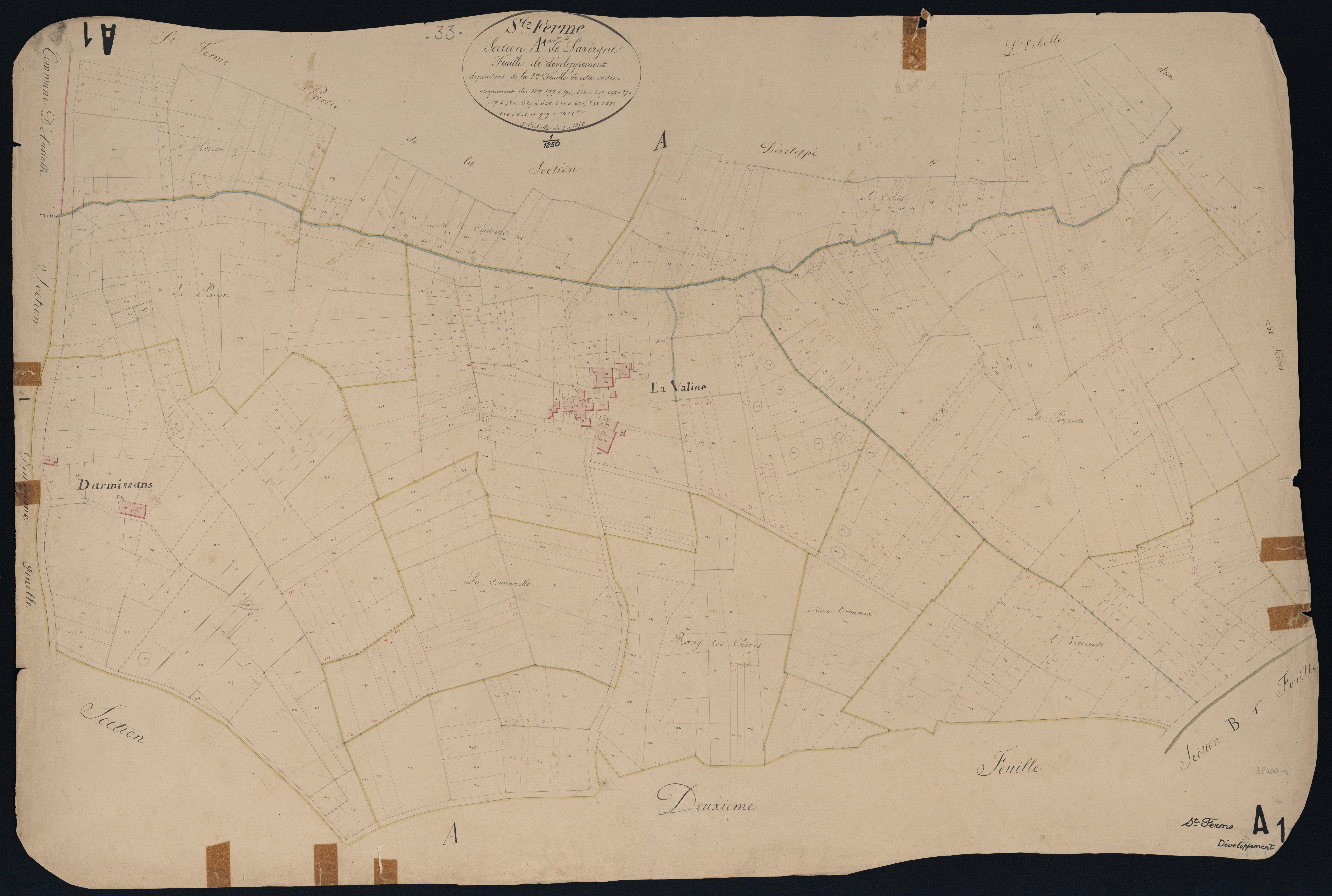 Saint-Ferme - -Section A feuille 1 : Lavergne