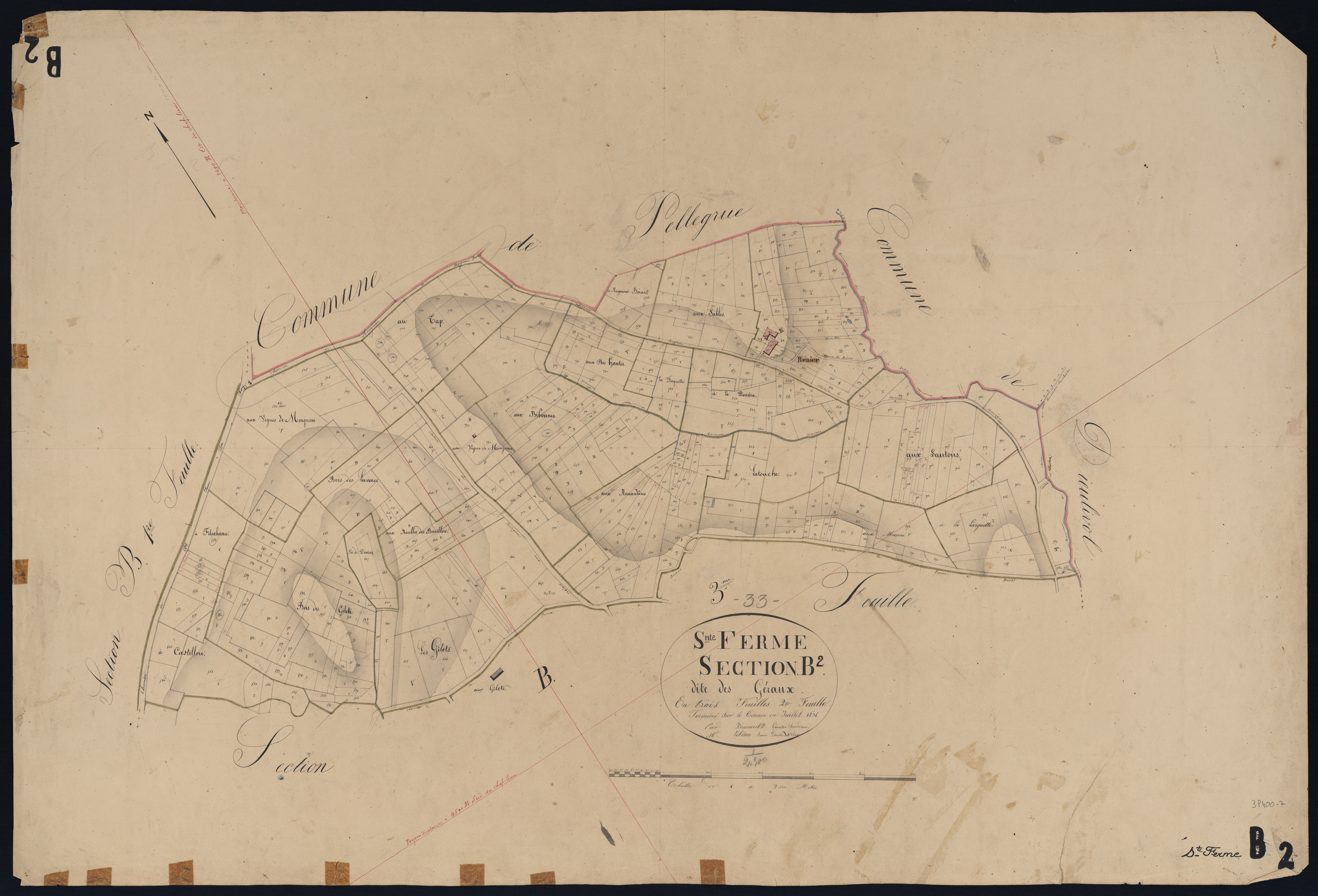 Saint-Ferme - -Section B feuille 2 : Les Gérauds