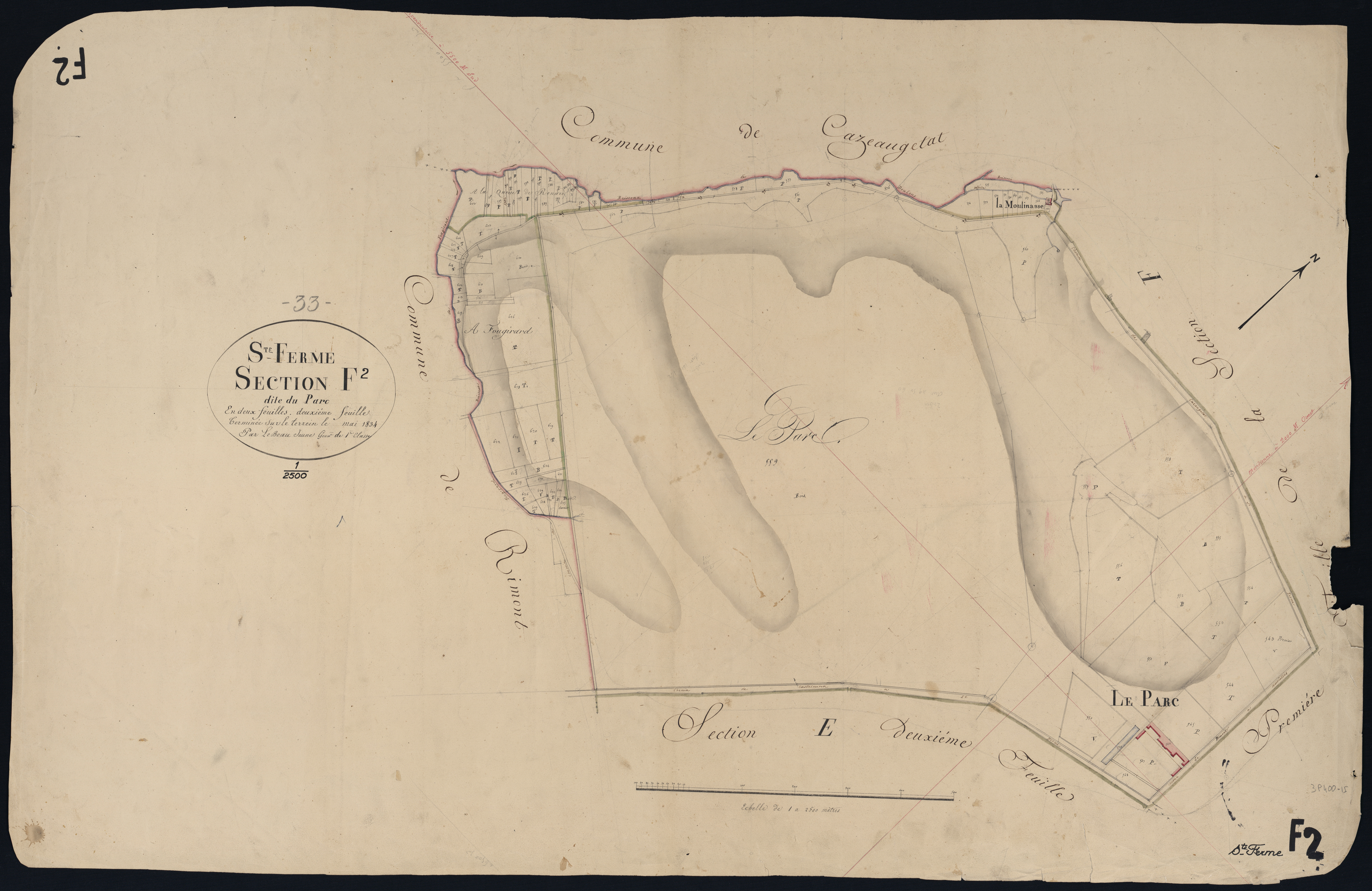 Saint-Ferme - -Section F feuille 2 : Le Parc