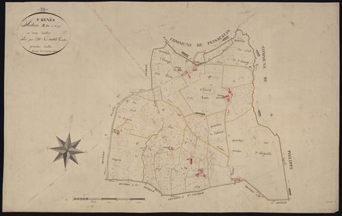 Saint-Genès-de-Castillon - -Section B feuille 1 : Le Bourg