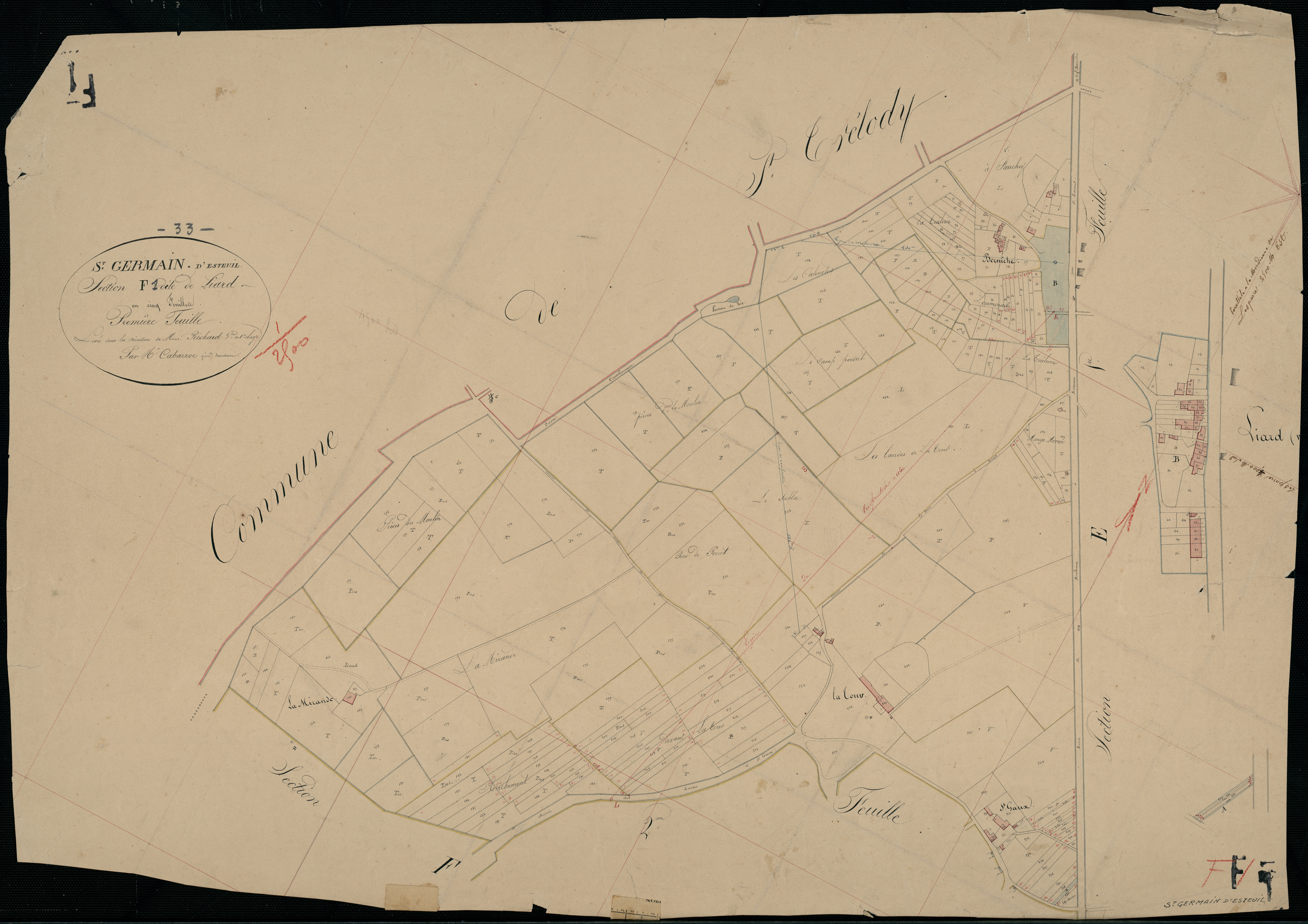 Saint-Germain-d'Esteuil - -Section F feuille 1 : Liard