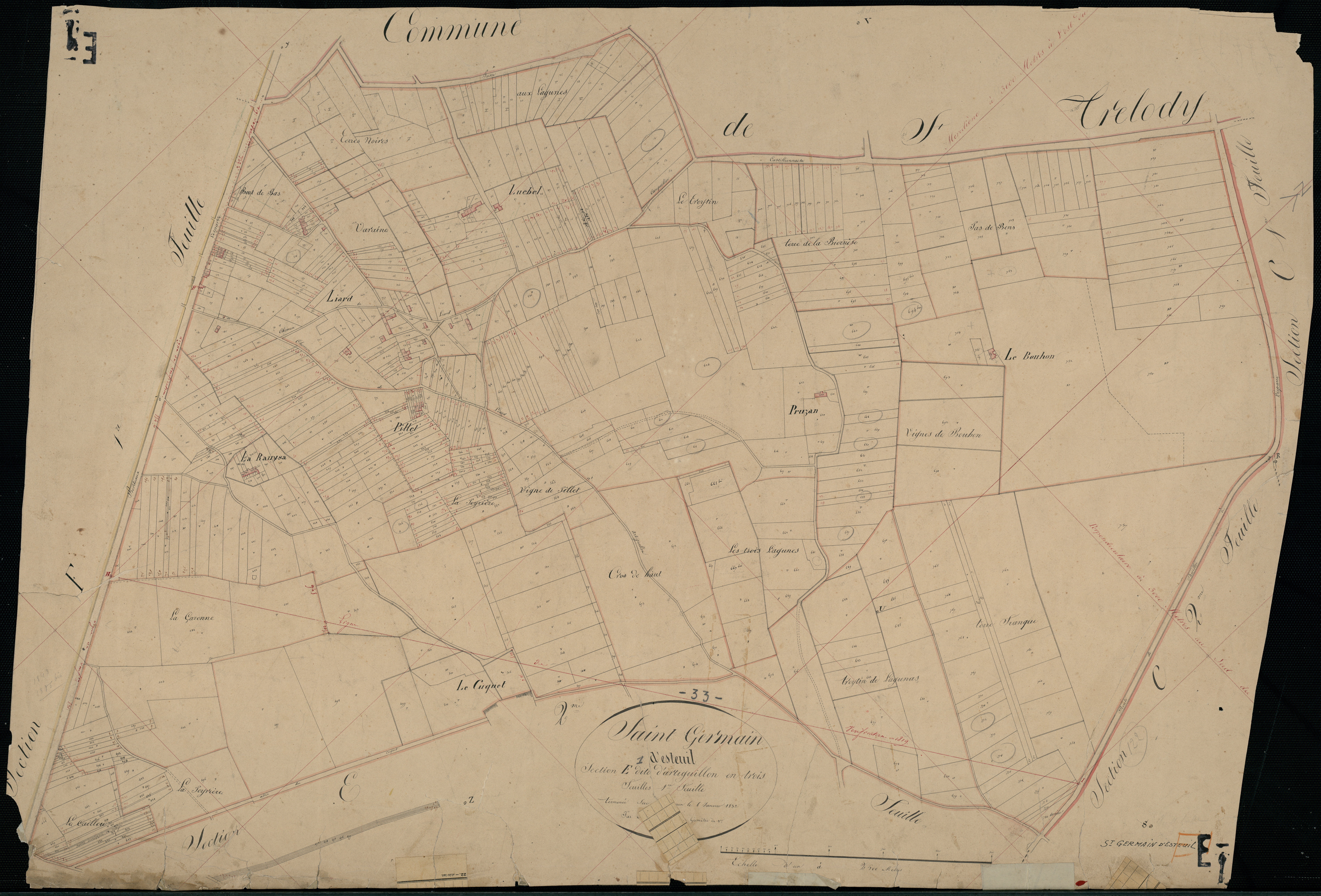 Saint-Germain-d'Esteuil - -Section E feuille 1 : Artiguillon