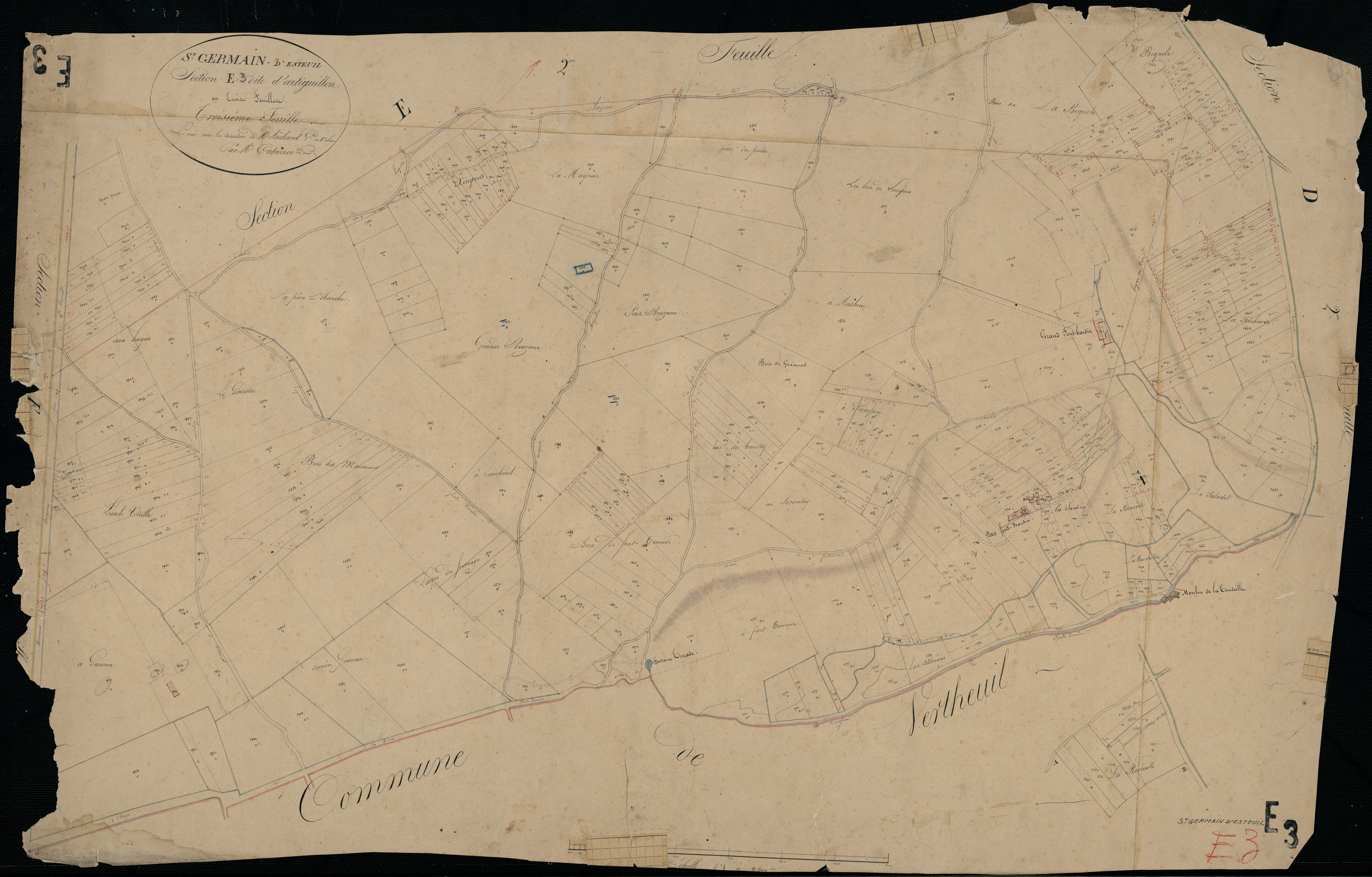 Saint-Germain-d'Esteuil - -Section E feuille 3 : Artiguillon