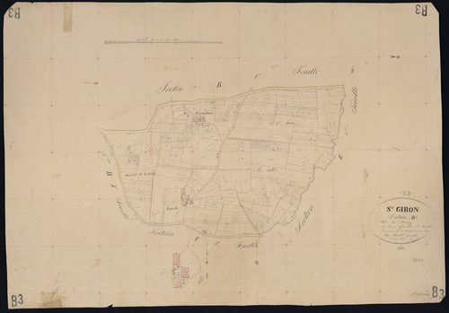 Saint-Girons-d'Aiguevives - -Section B feuille 3 : Le Bourg