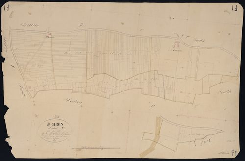 Saint-Girons-d'Aiguevives - -Section F feuille 1 : Les Erits