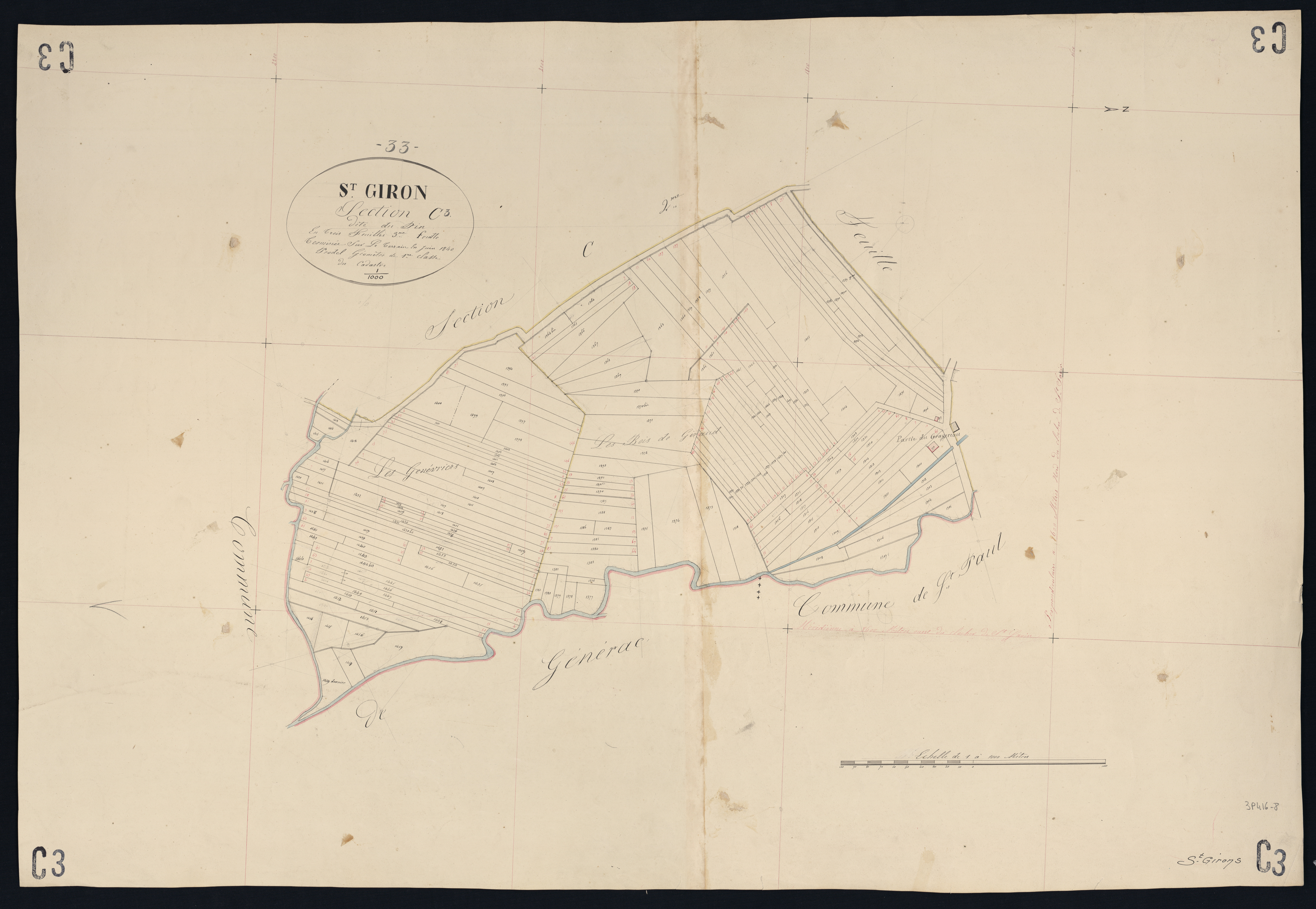 Saint-Girons-d'Aiguevives - -Section C feuille 3 : Le Pin