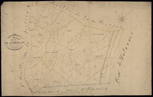 Sainte-Hélène - -Section C feuille 2 : Gemeilhan